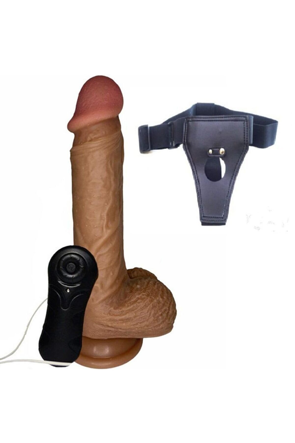 Meyrabest Et Dokulu 10 Modlu Ti̇treşi̇mli̇ Reali̇sti̇k Ten Dokusunda Yumuşak Belden Bağlamalı Peni̇s