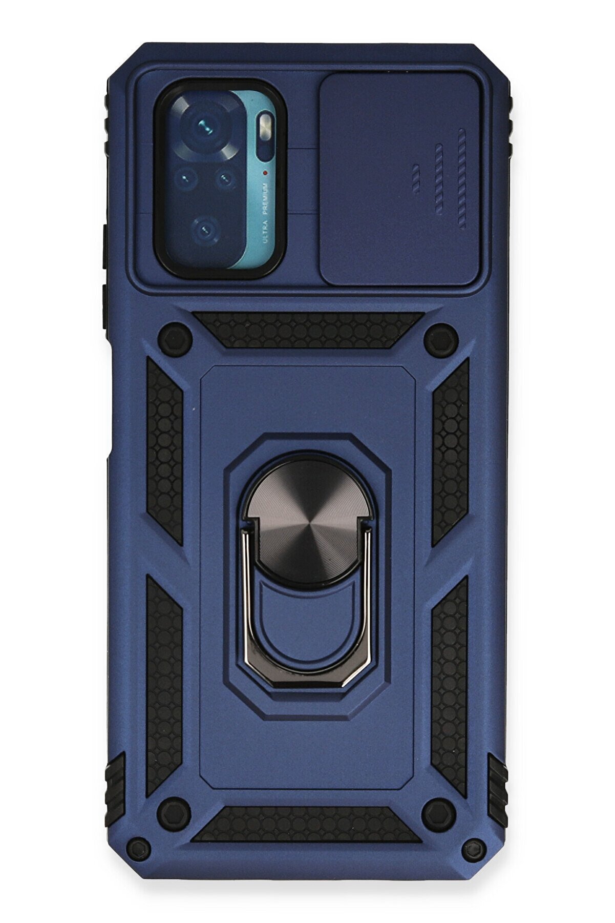 Gidioo Xiaomi Redmi Note 10 Kılıf Pars Lens Yüzüklü Silikon - Lacivert