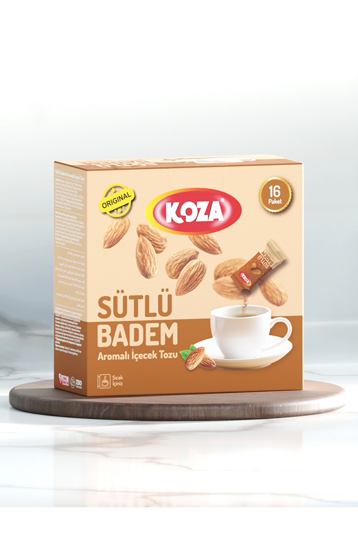 Koza Tek Içimlik Sütlü Badem Aro. Içecek Tozu (16 STİCK)
