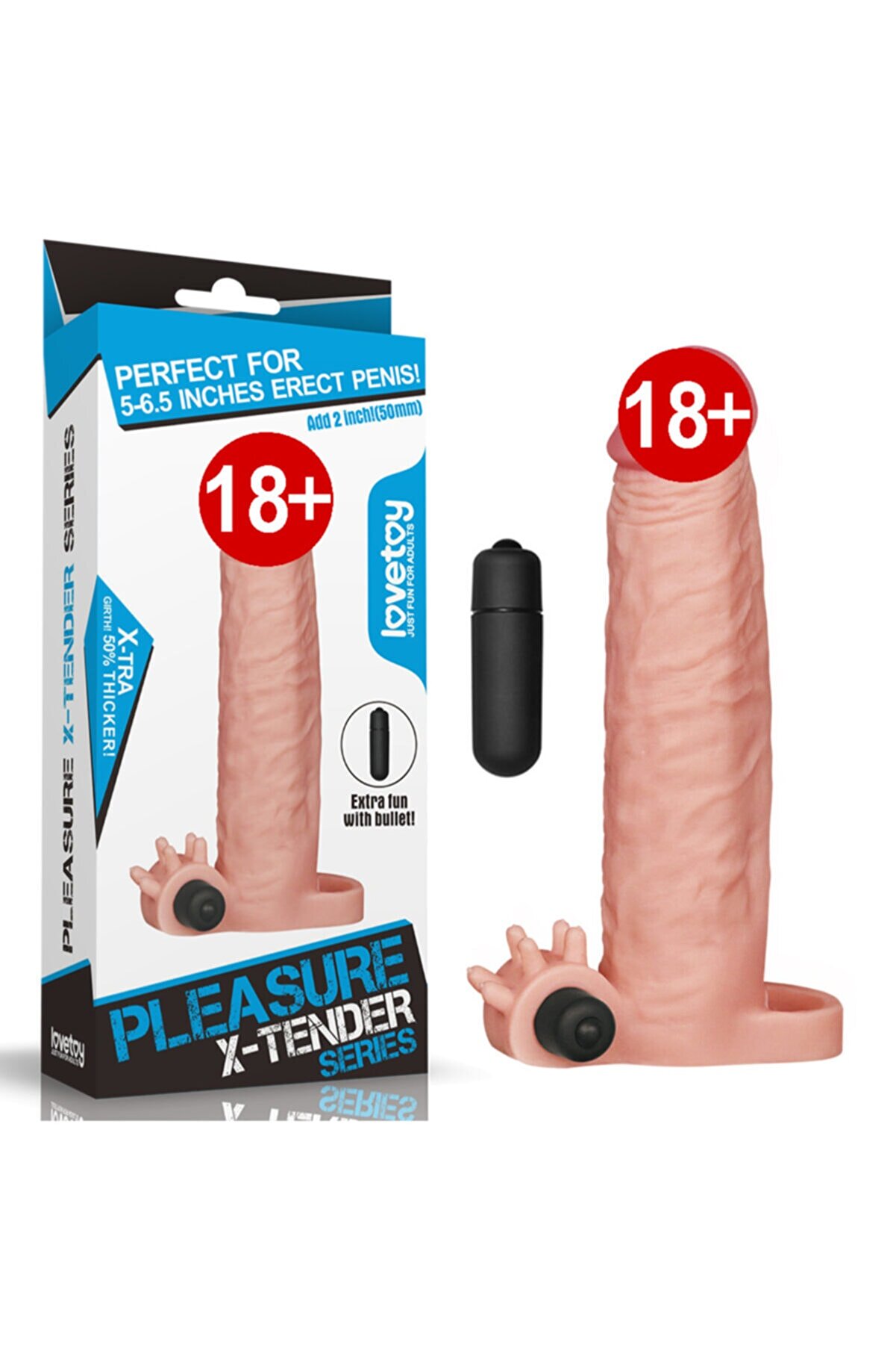 Lovetoy X Tender Vi̇brati̇ng Sleeve 5 Cm Uzatmalı Peni̇s Kılıfı