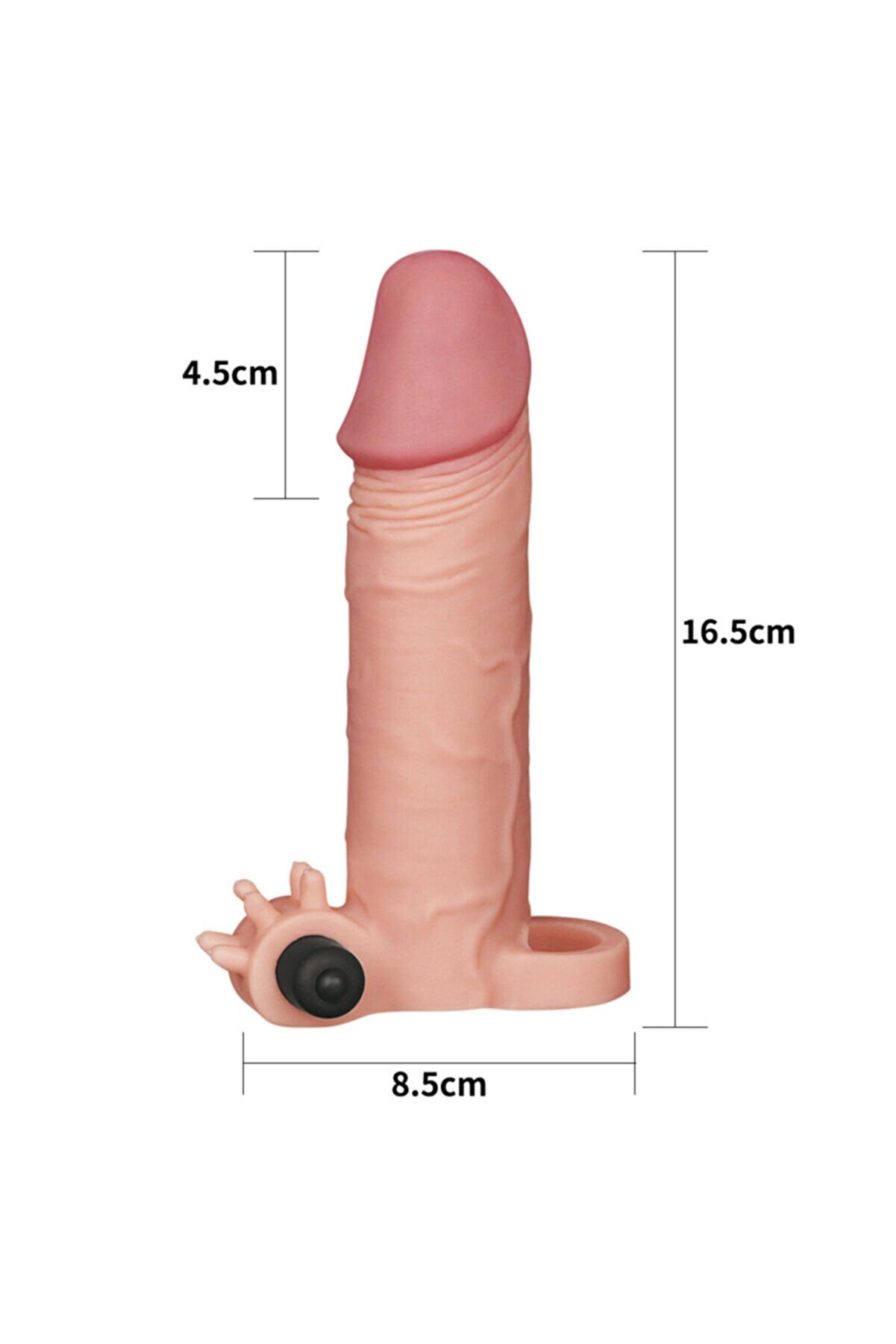 Lovetoy X Tender Vi̇brati̇ng Sleeve 5 Cm Dolgulu Kısa Reali̇sti̇k Peni̇s Kılıfı