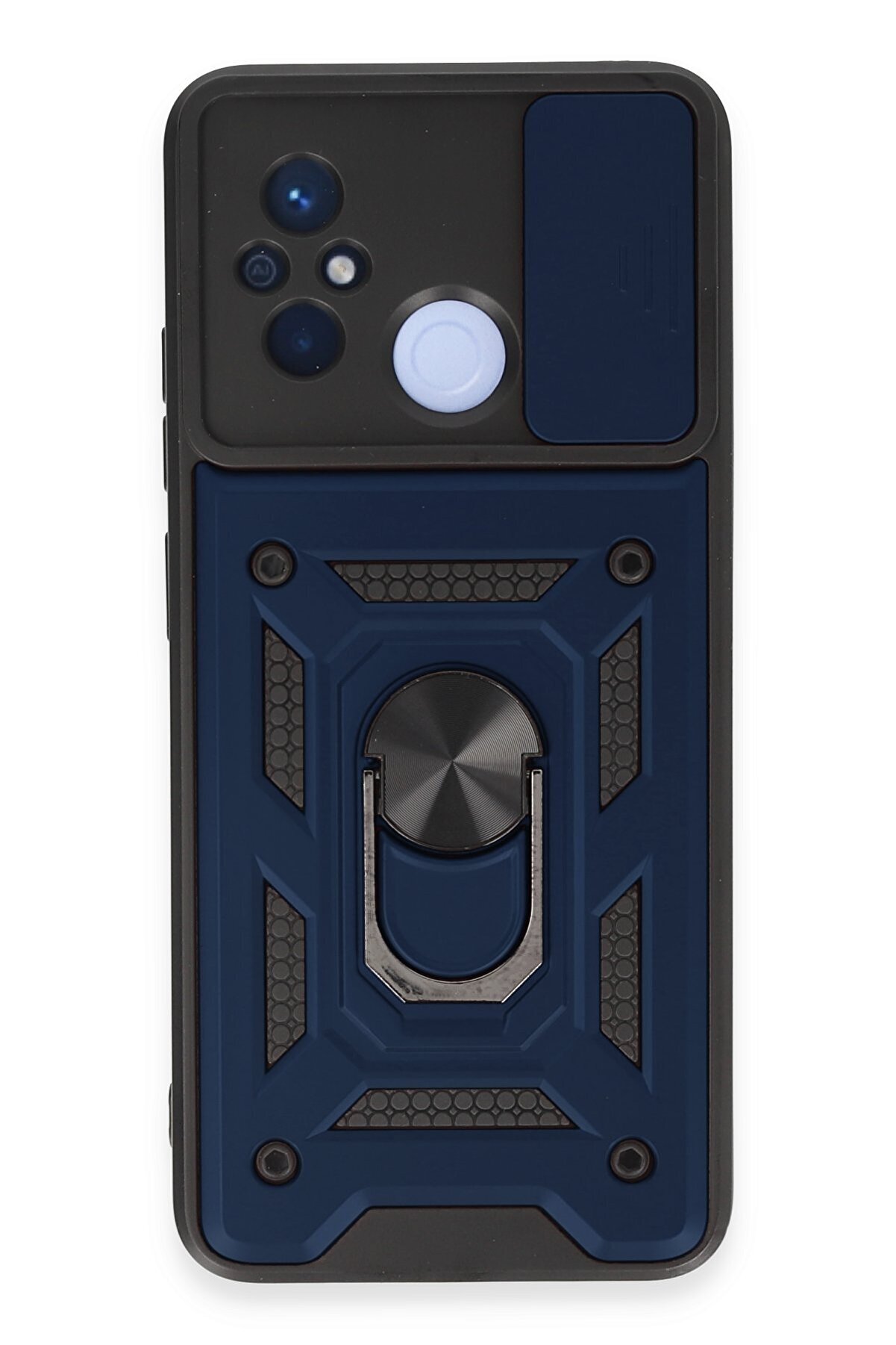 Gidioo Xiaomi Redmi 12C Kılıf Pars Lens Yüzüklü Silikon - Lacivert