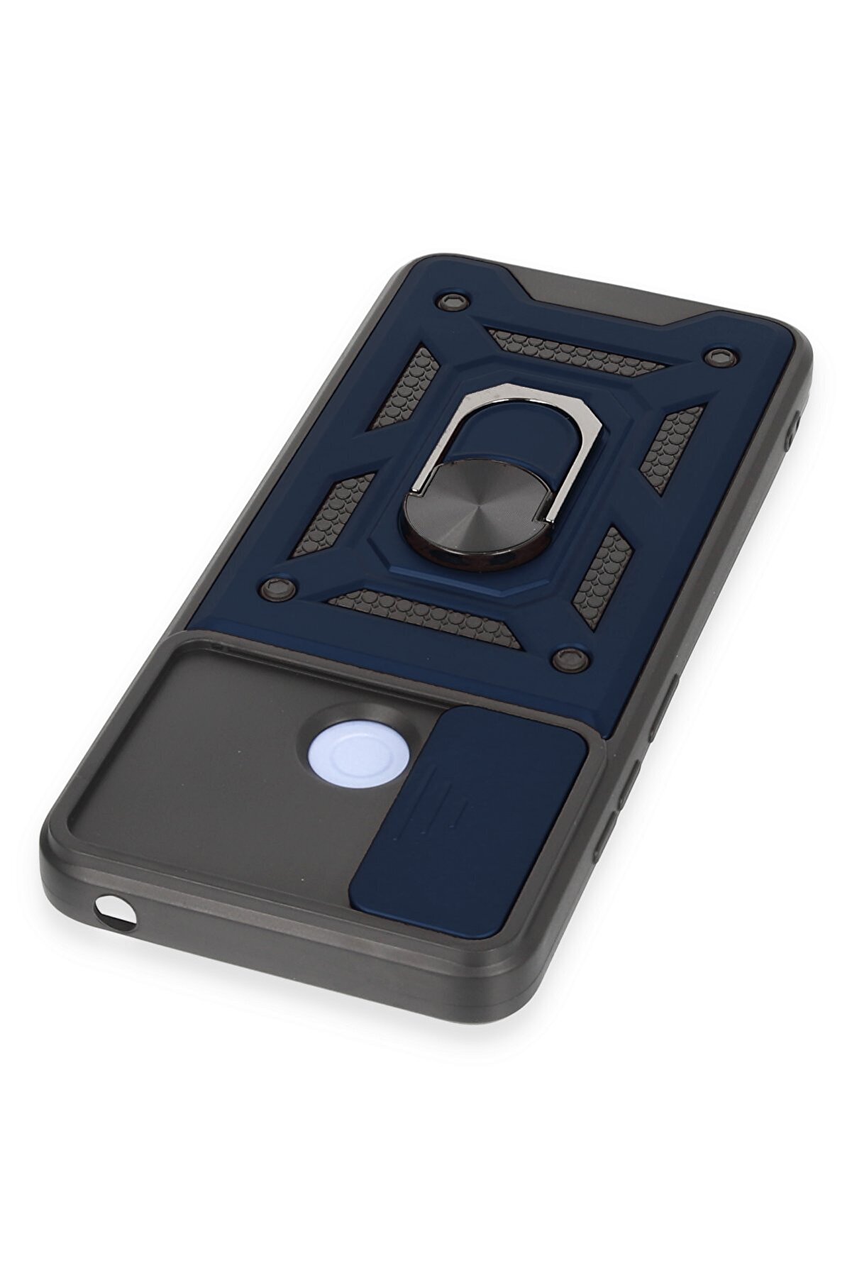 Xi̇aomi̇ Redmi̇ 12C Kılıf Pars Lens Yüzüklü Si̇li̇kon - Laci̇vert