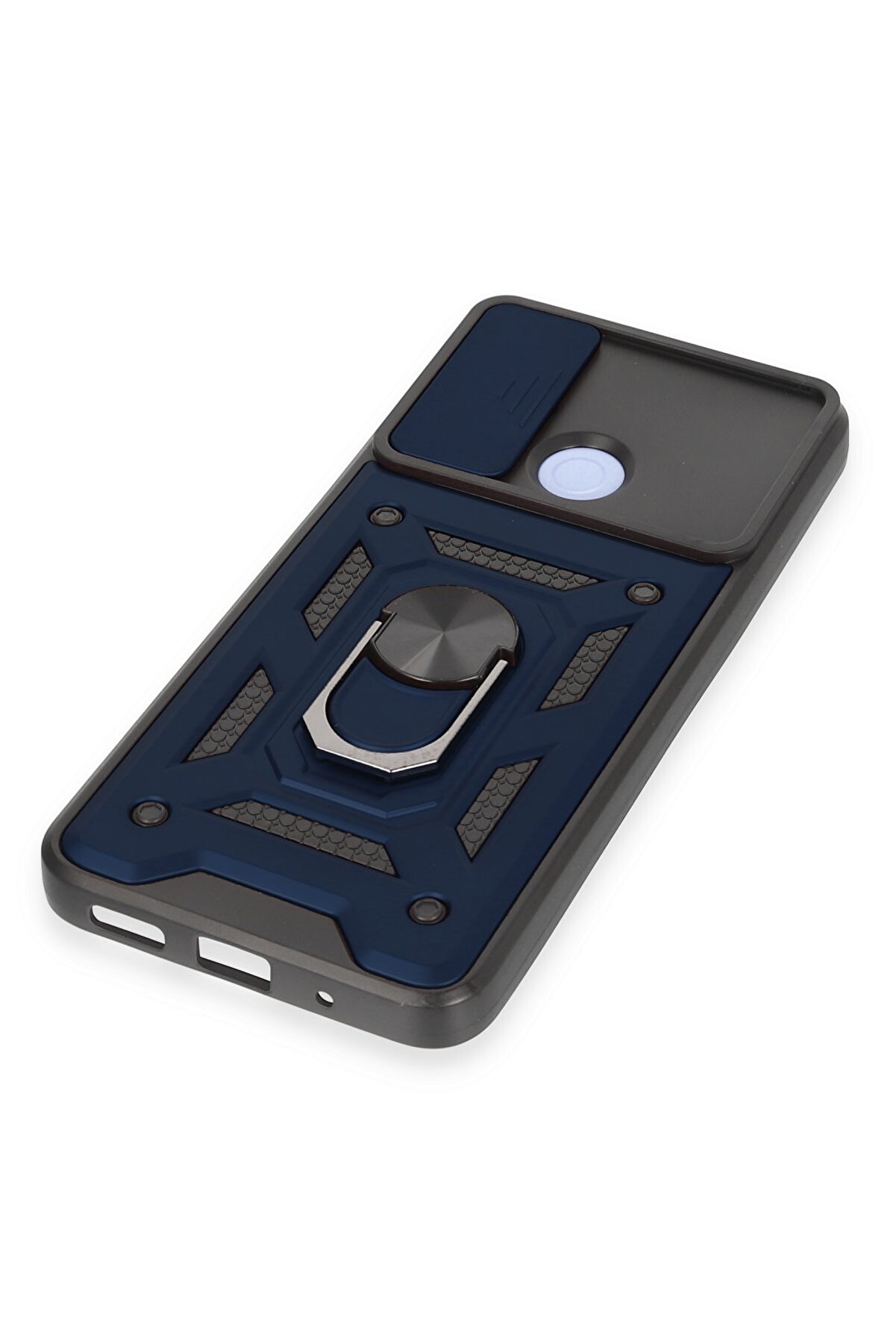 Xi̇aomi̇ Redmi̇ 12C Kılıf Pars Lens Yüzüklü Si̇li̇kon - Laci̇vert