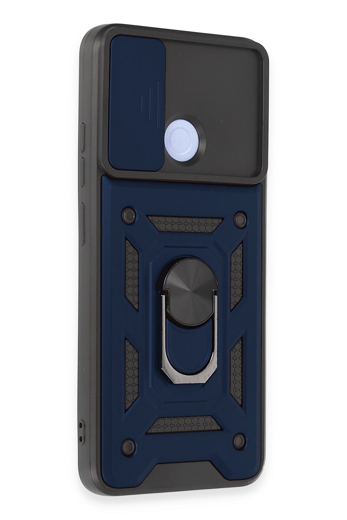 Xi̇aomi̇ Redmi̇ 12C Kılıf Pars Lens Yüzüklü Si̇li̇kon - Laci̇vert