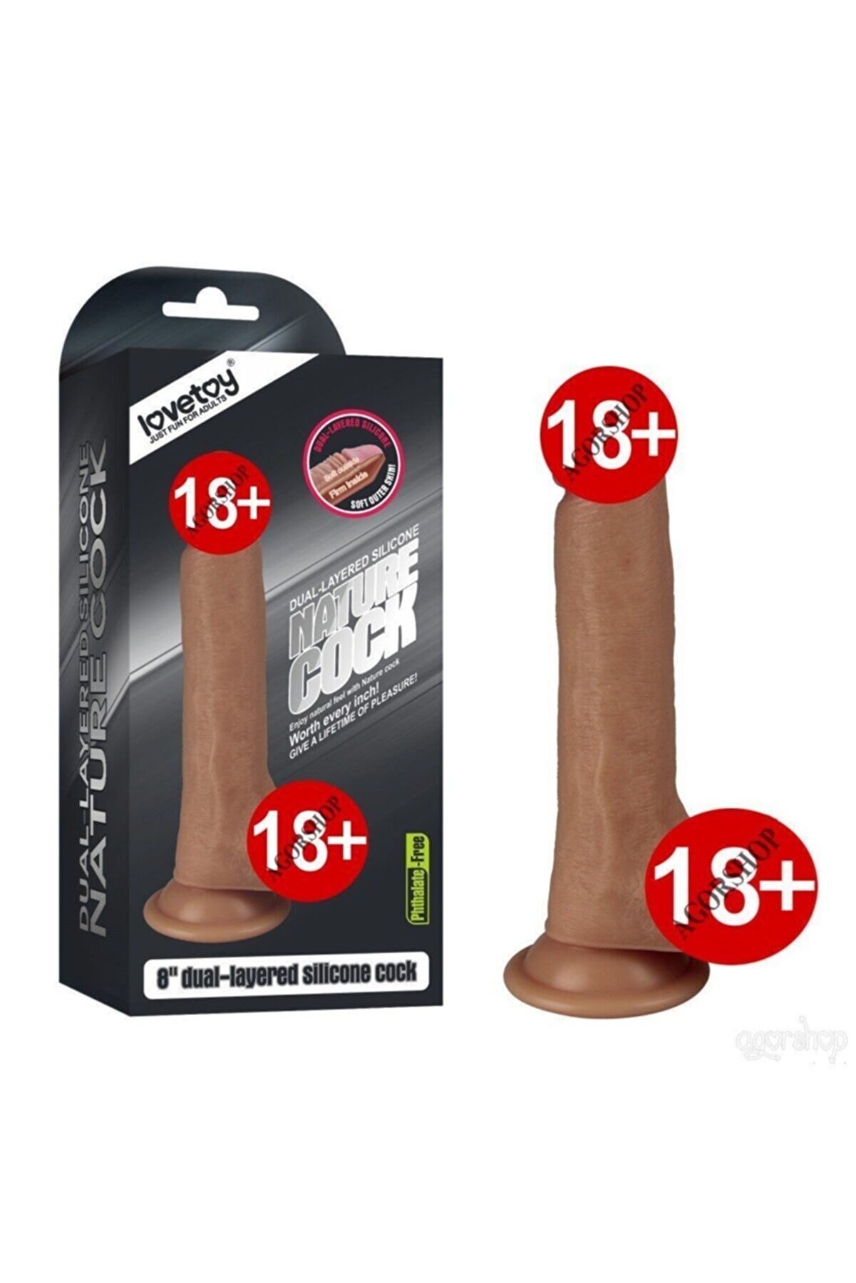 Meyrabest Lovetoy Nature Cock Seri̇si̇ Ekstra Yumuşak 20 Cm Reali̇sti̇k Peni̇s-R502