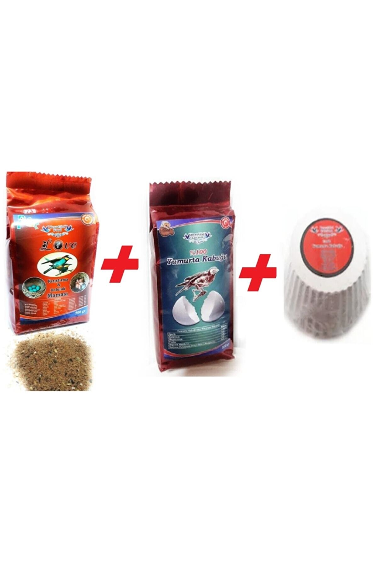 Beati̇ful Food Muhabbet Kuşları Ve Tropi̇kal Kuşlar I&ccedil;i̇n Kızıştırma & D&ouml;l&uuml;l&uuml;k Maması 500Gr Yumurta Kabuğu 250 Gr