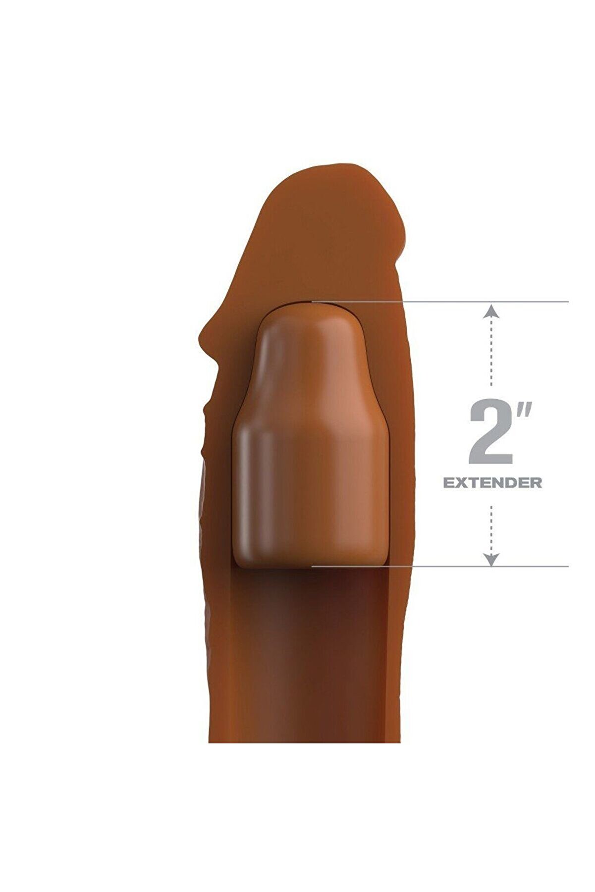 Agor Fantasy X-Tensi̇ons Eli̇te 2   Si̇li̇cone Brown Peni̇s Sleeve Peni̇s Kılıfı