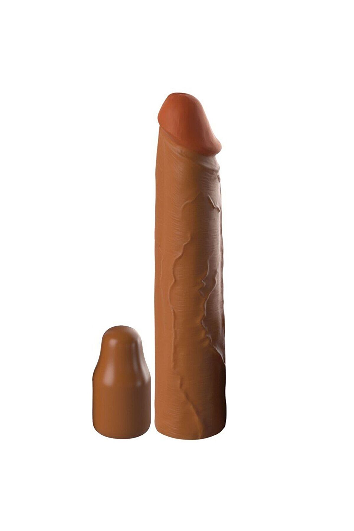 Agor Fantasy X-Tensi̇ons Eli̇te 2   Si̇li̇cone Brown Peni̇s Sleeve Peni̇s Kılıfı
