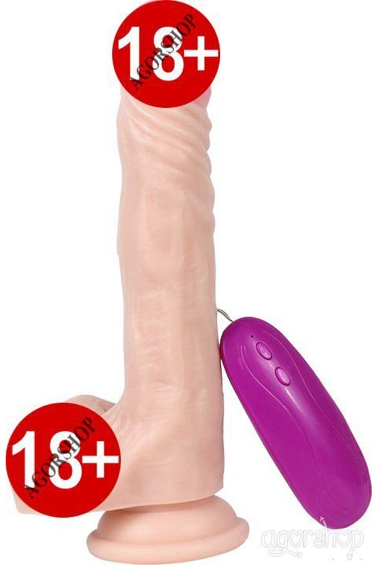 Meyrabest Di̇ldo Seri̇es Yuan 10 Modlu Ti̇treşi̇mli̇ Reali̇sti̇k Peni̇s 21 Cm -R416