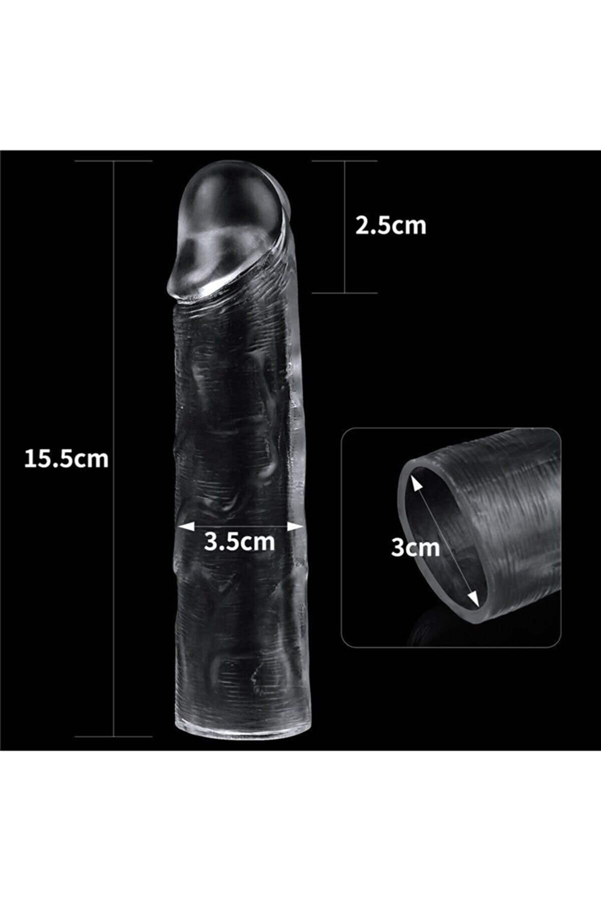 Lovetoy Flawless 2.5 Cm Uzatmalı Şeffaf Peni̇s Kılıfı