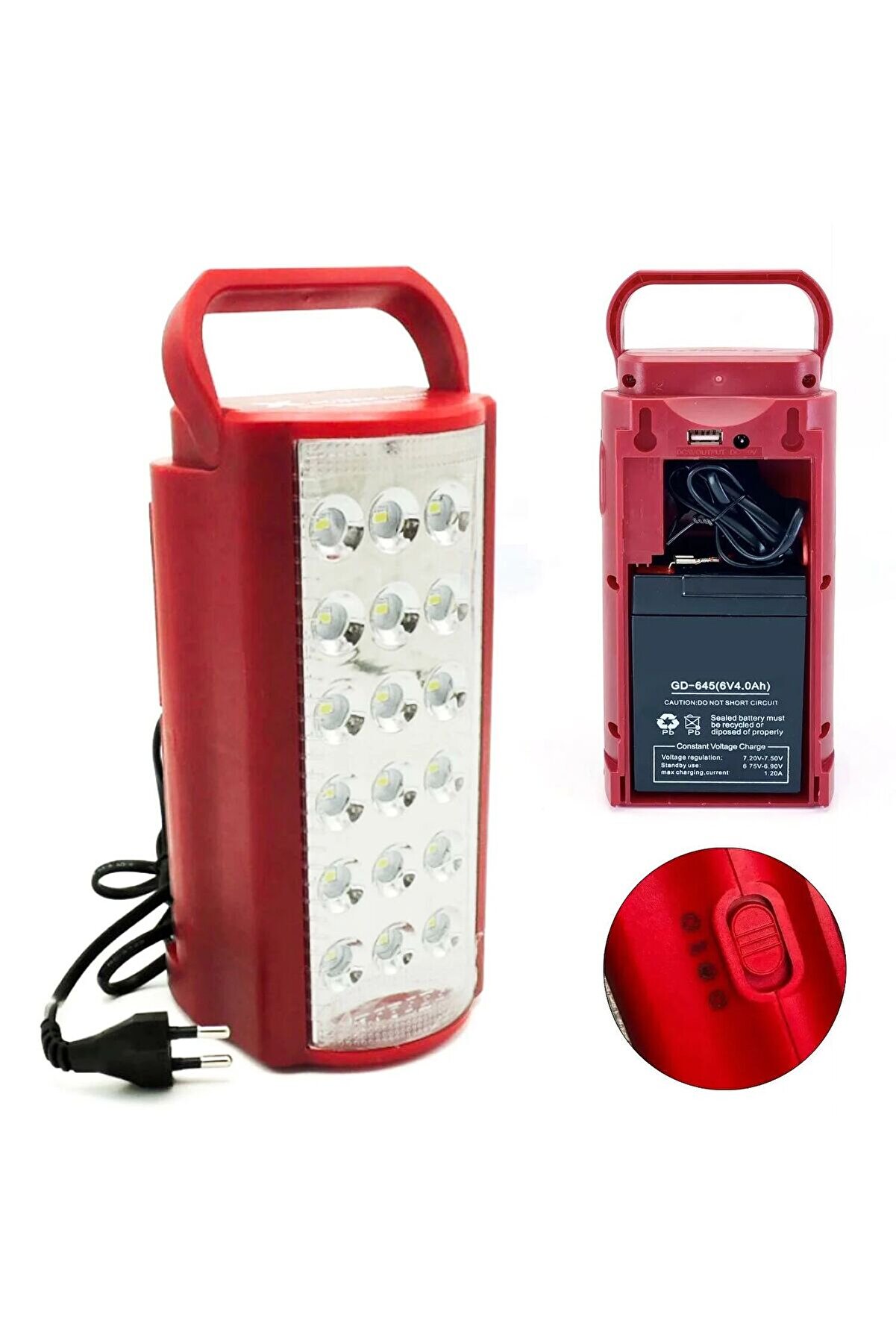 evimdeyokyok 24 Led Şarjli Işıldak 3000 Mah DL2424 TdrTR