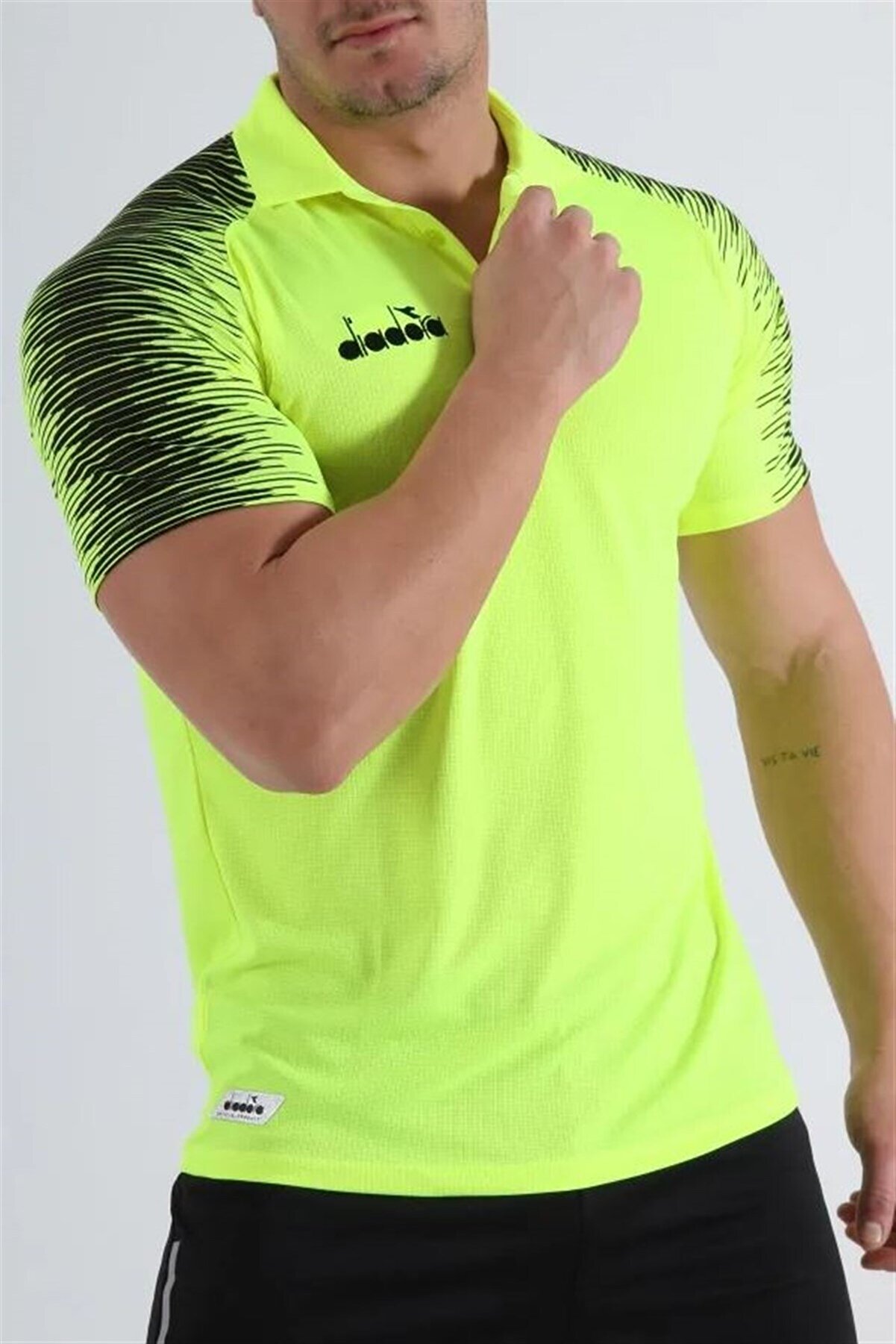 Di̇adora Ri̇ti̇m Polo Yaka Kamp T-Shi̇rt Neon Sarı