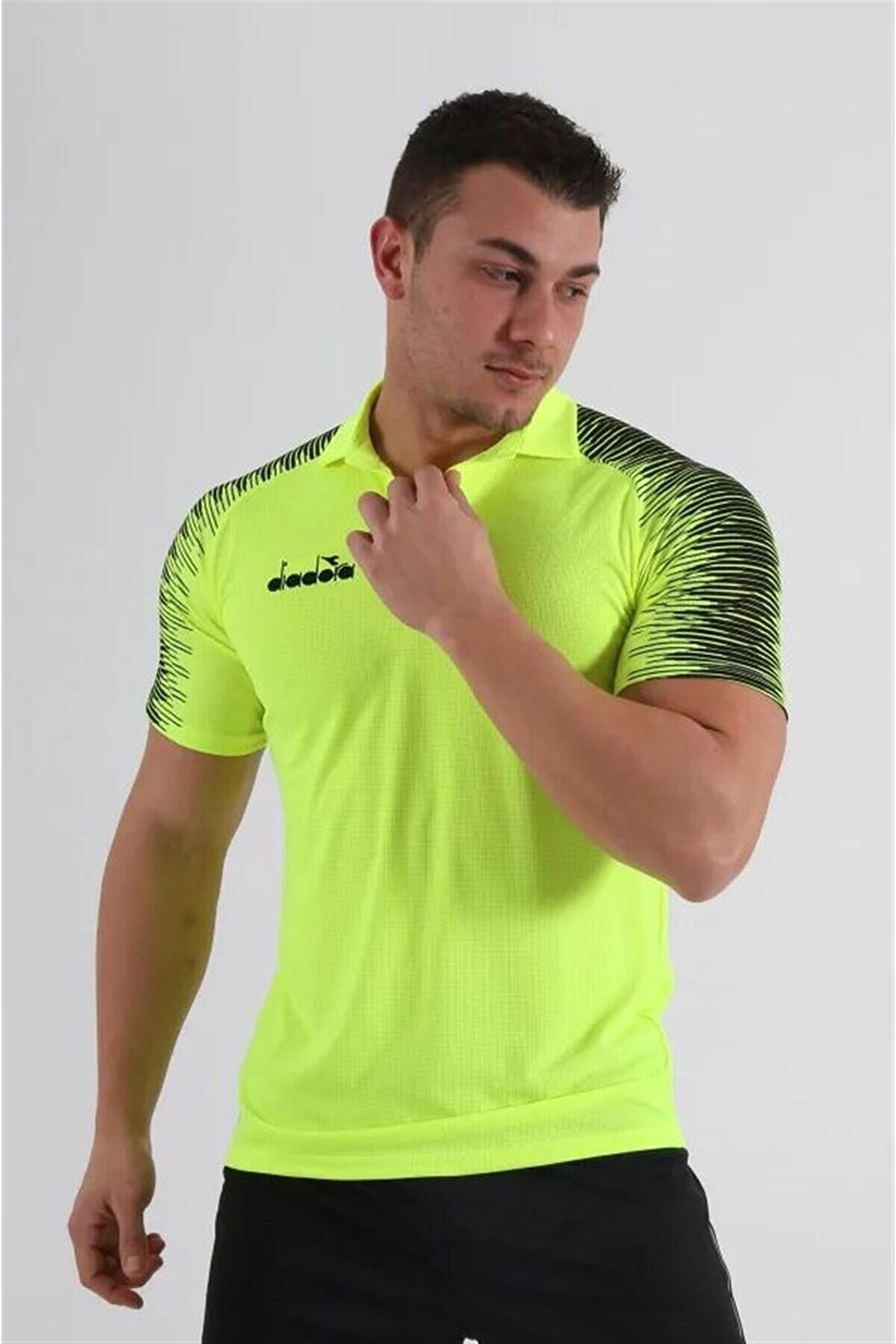 Di̇adora Ri̇ti̇m Polo Yaka Kamp T-Shi̇rt Neon Sarı
