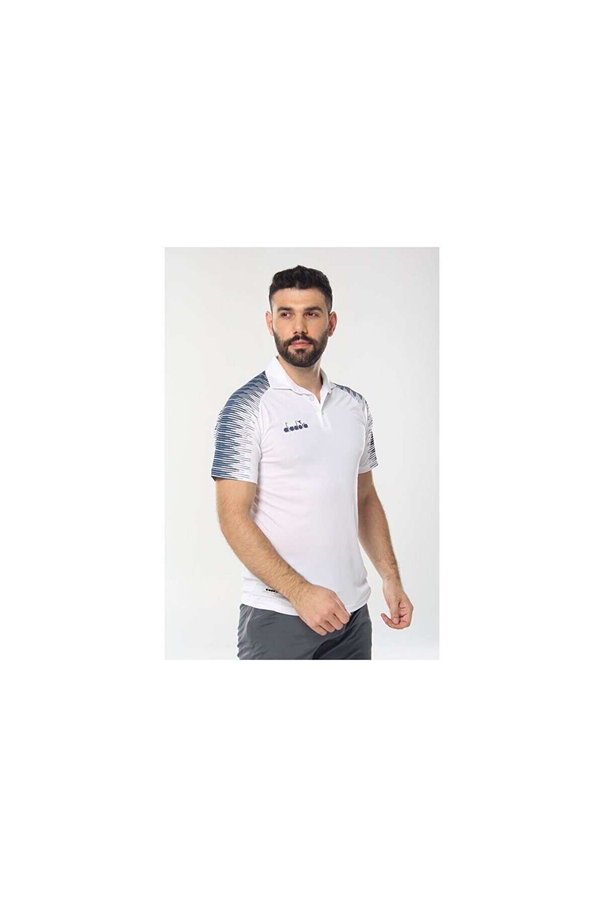 Di̇adora Ri̇ti̇m Polo Yaka Kamp T-Shi̇rt Beyaz