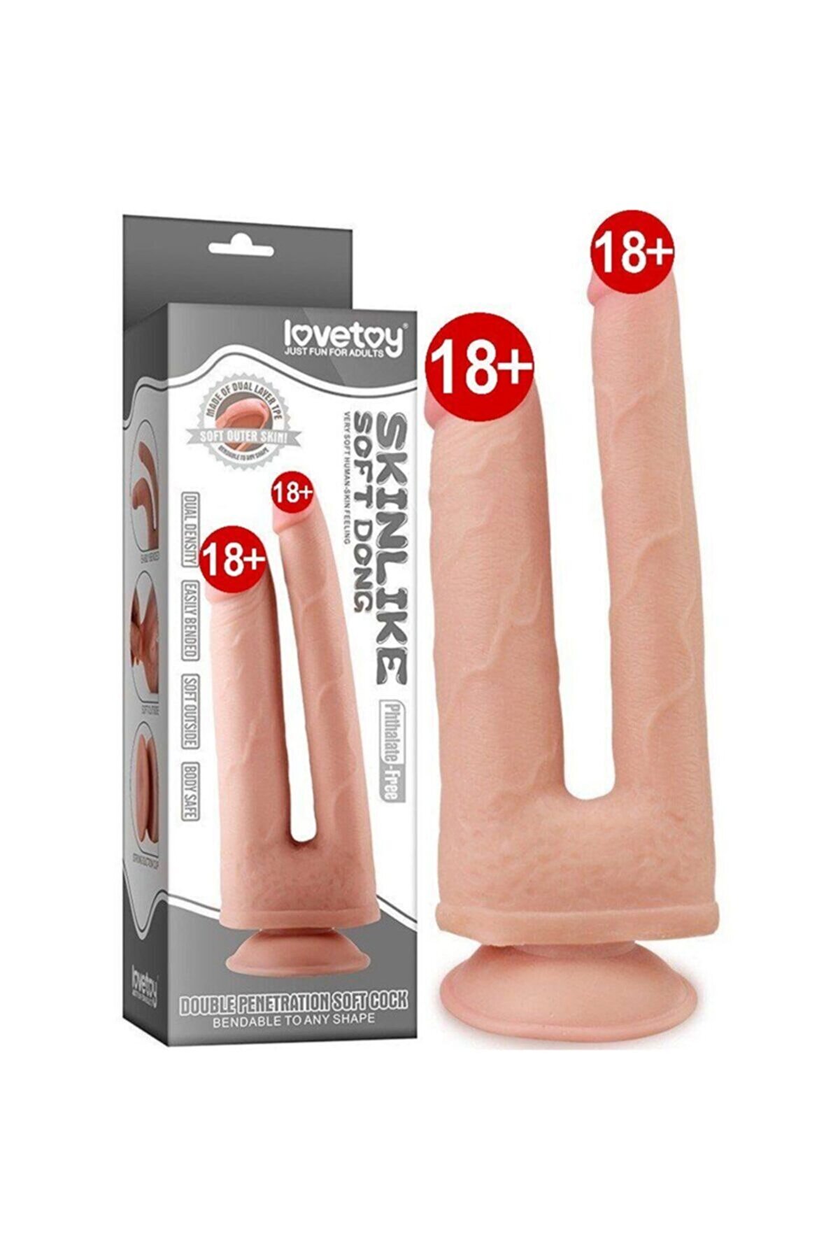 Meyrabest Sli̇di̇ng Ski̇n Hareketli̇ Deri̇ &Ouml;zelli̇kli̇ &Ccedil;i̇ft Taraflı Reali̇sti̇k Peni̇s Lv313001