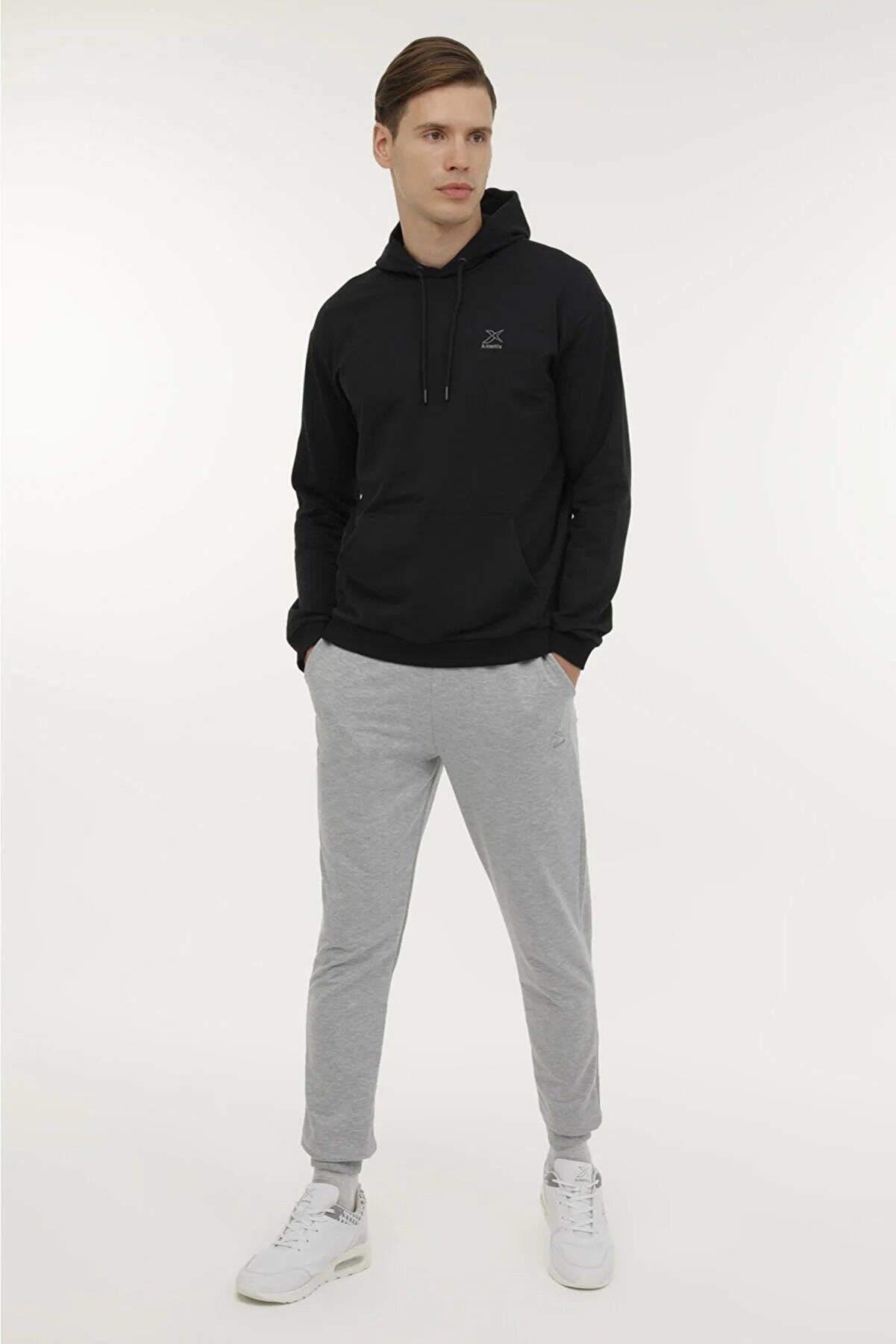 Ki̇neti̇x M-Sn88 Bsc Hoodıe 3Pr Si̇yah Erkek Kapsonlu Sweatshi̇rt