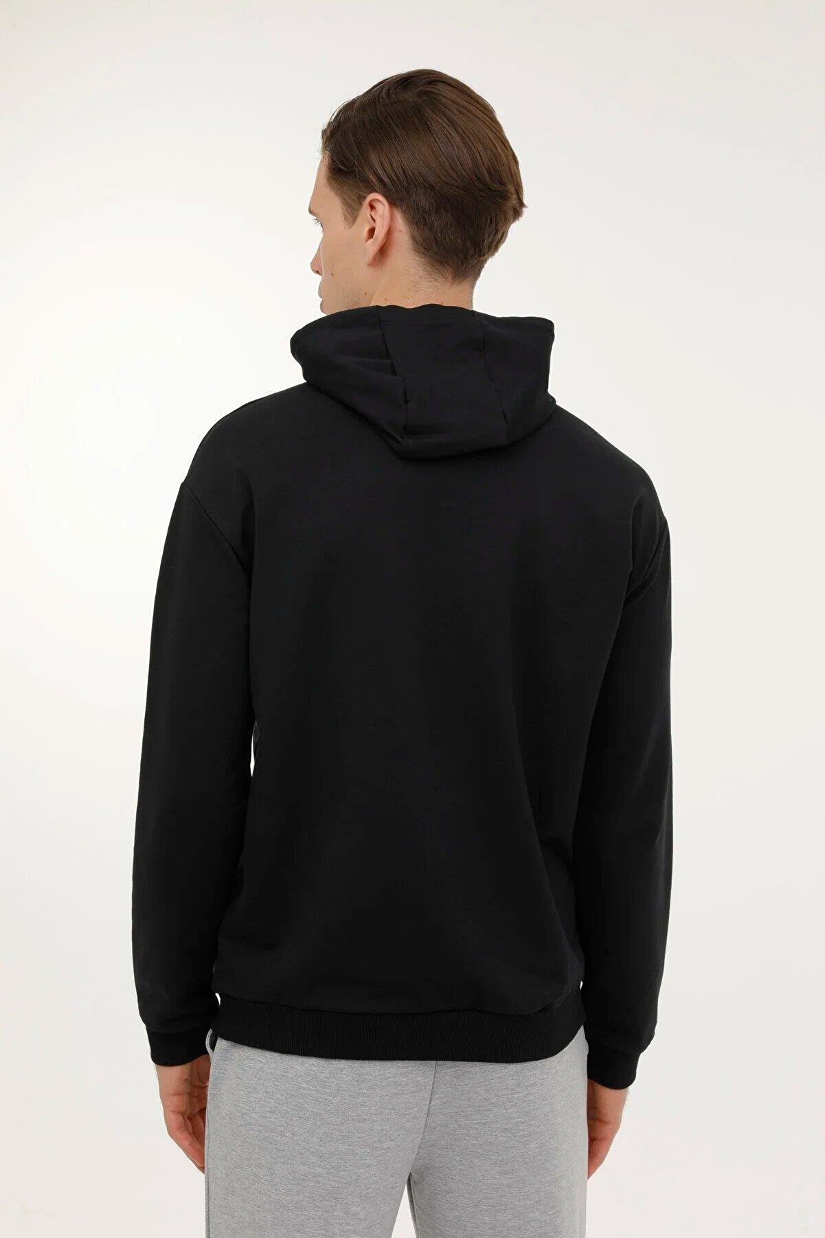 Ki̇neti̇x M-Sn88 Bsc Hoodıe 3Pr Si̇yah Erkek Kapsonlu Sweatshi̇rt