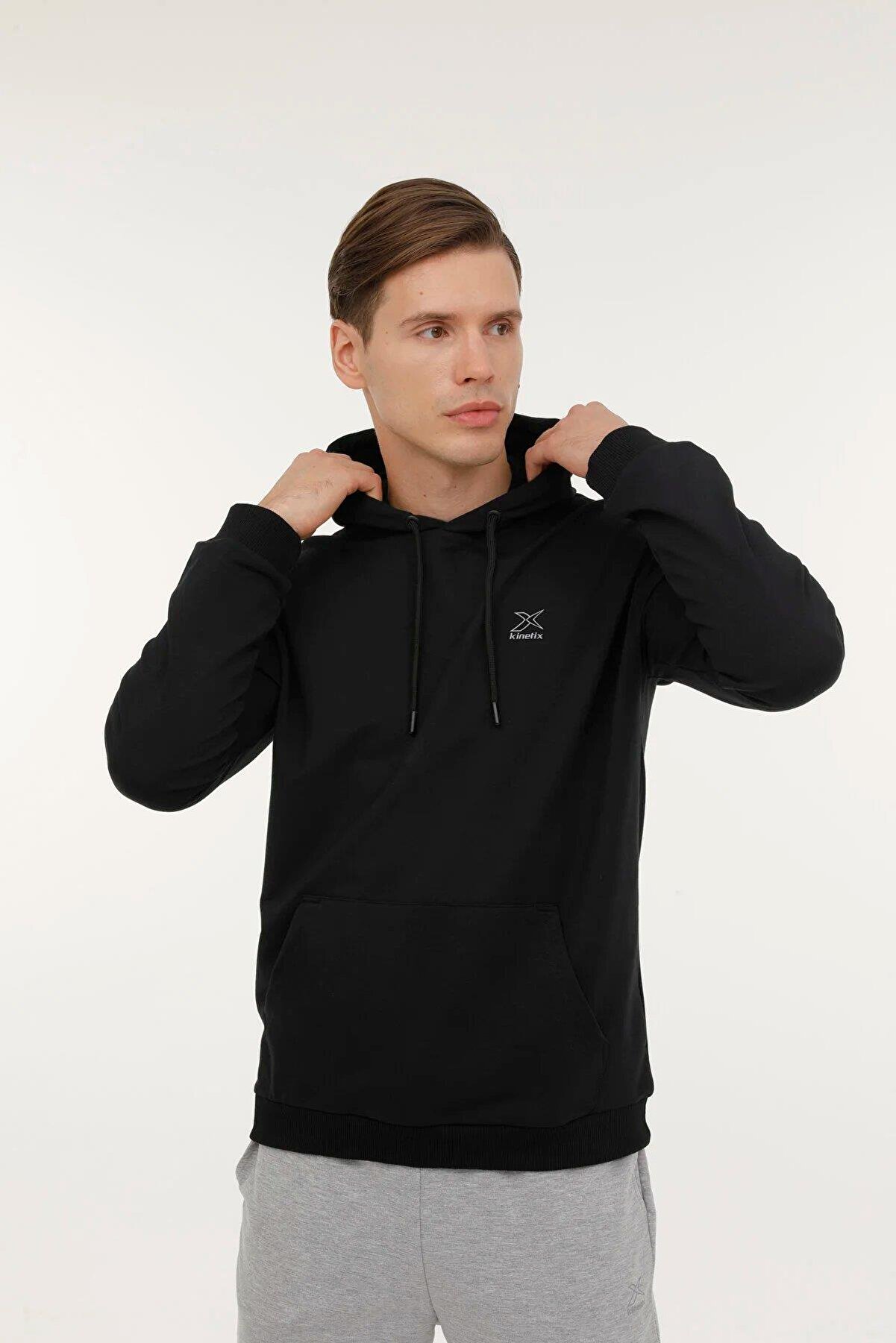 Ki̇neti̇x M-Sn88 Bsc Hoodıe 3Pr Si̇yah Erkek Kapsonlu Sweatshi̇rt