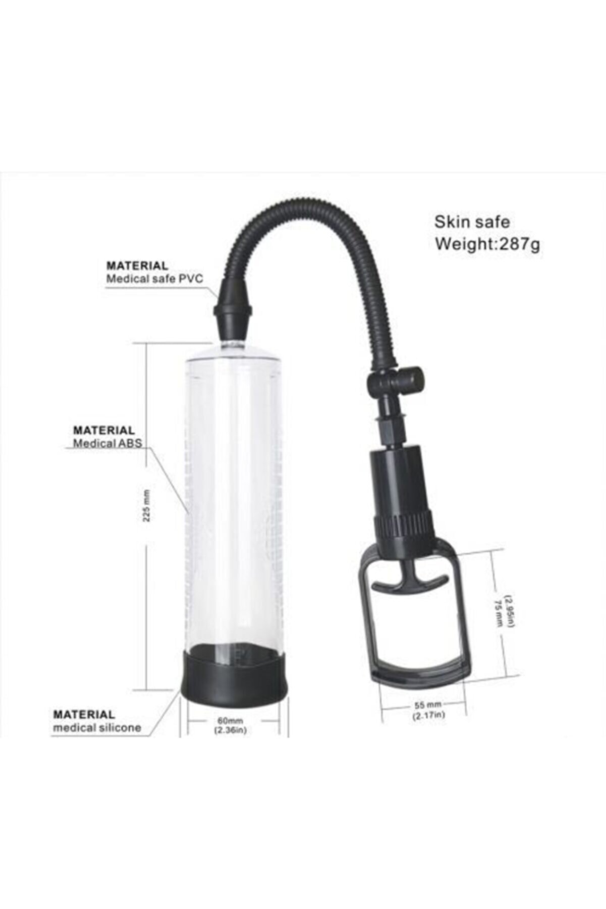 Erox Si̇yah Geli̇şti̇ri̇lmi̇ş Teti̇k Mekani̇zmalı Peni̇s Pompası 1