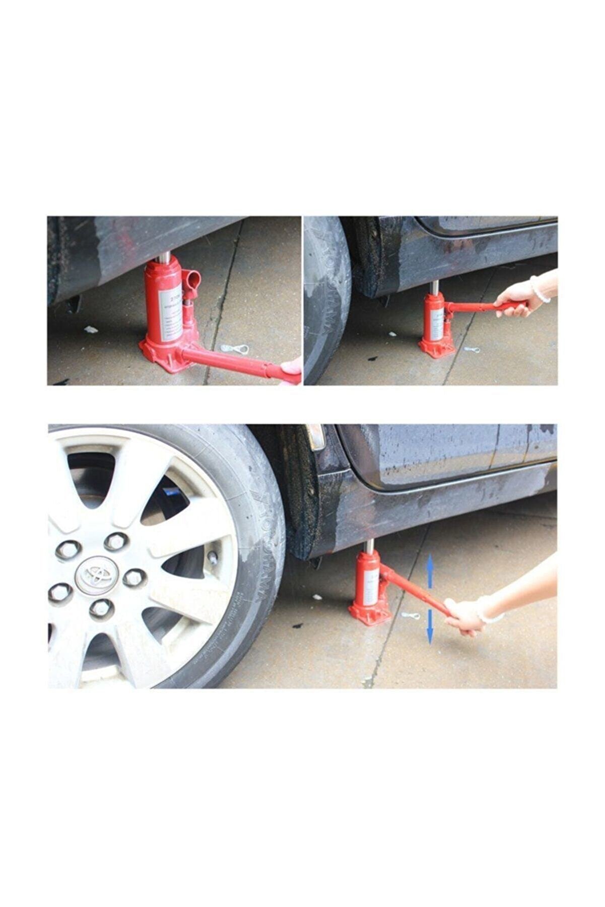 Bass Hidrolik Araç Kaldırma Krikosu Şişe Tipi 2 Ton Kapasiteli Tamir Amaçlı Araç Kaldırma Standı