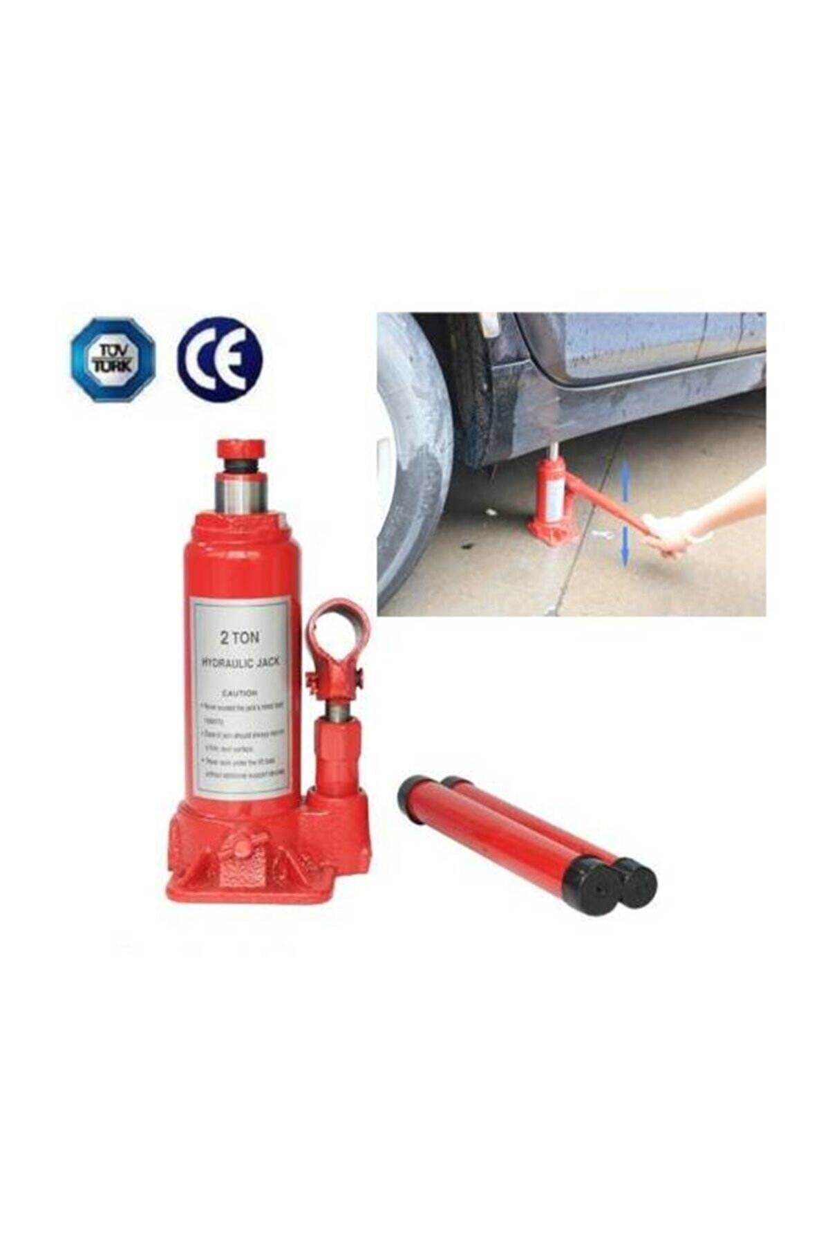 Hi̇droli̇k Araç Kaldırma Kri̇kosu Şi̇şe Ti̇pi̇ 2 Ton Kapasi̇teli̇ Tami̇r Amaçlı Araç Kaldırma Standı