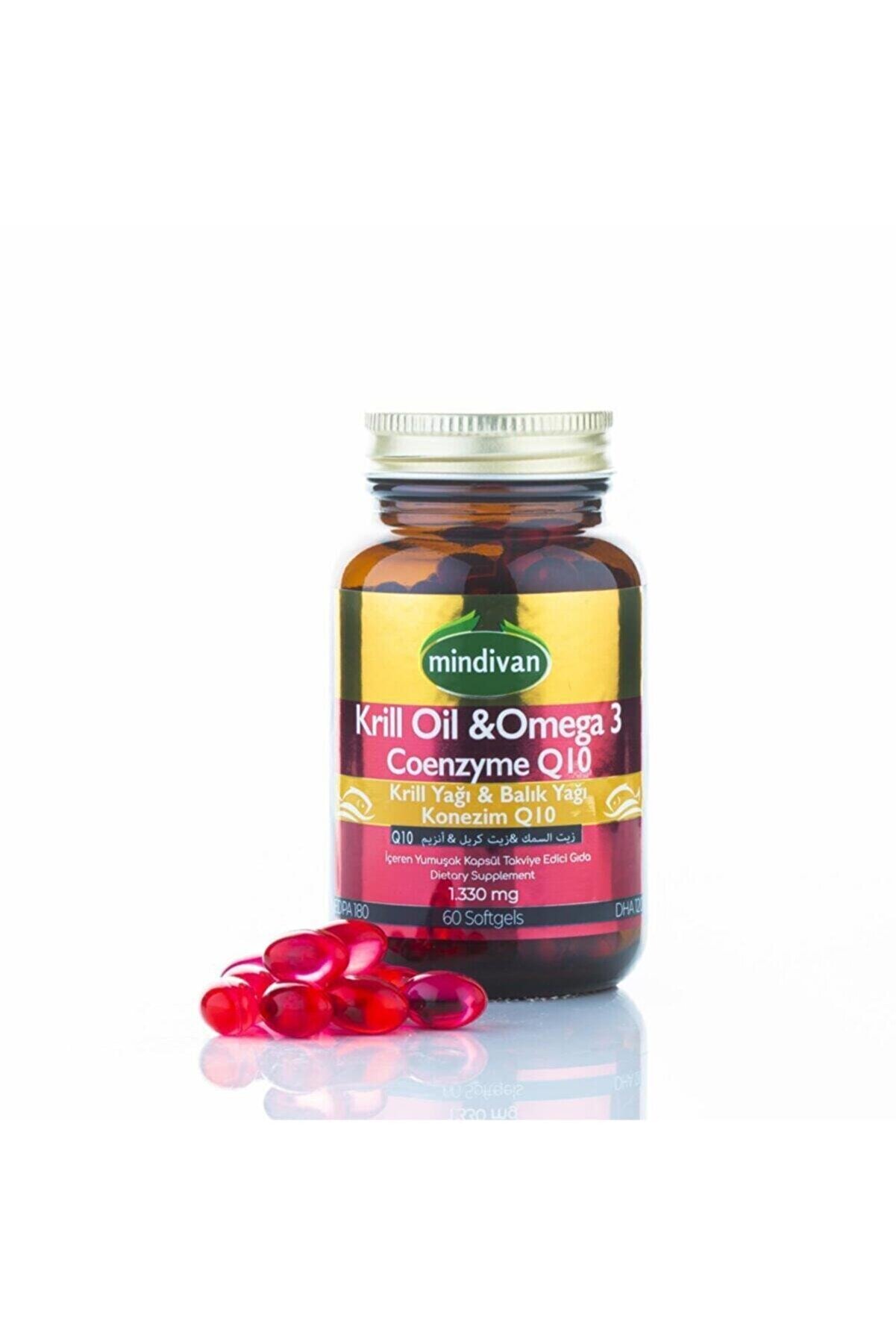 Mindivan Krill Oil & Omega 3 1330 Mg Balık Yağı 60 Softjel & Coenzyme Q10