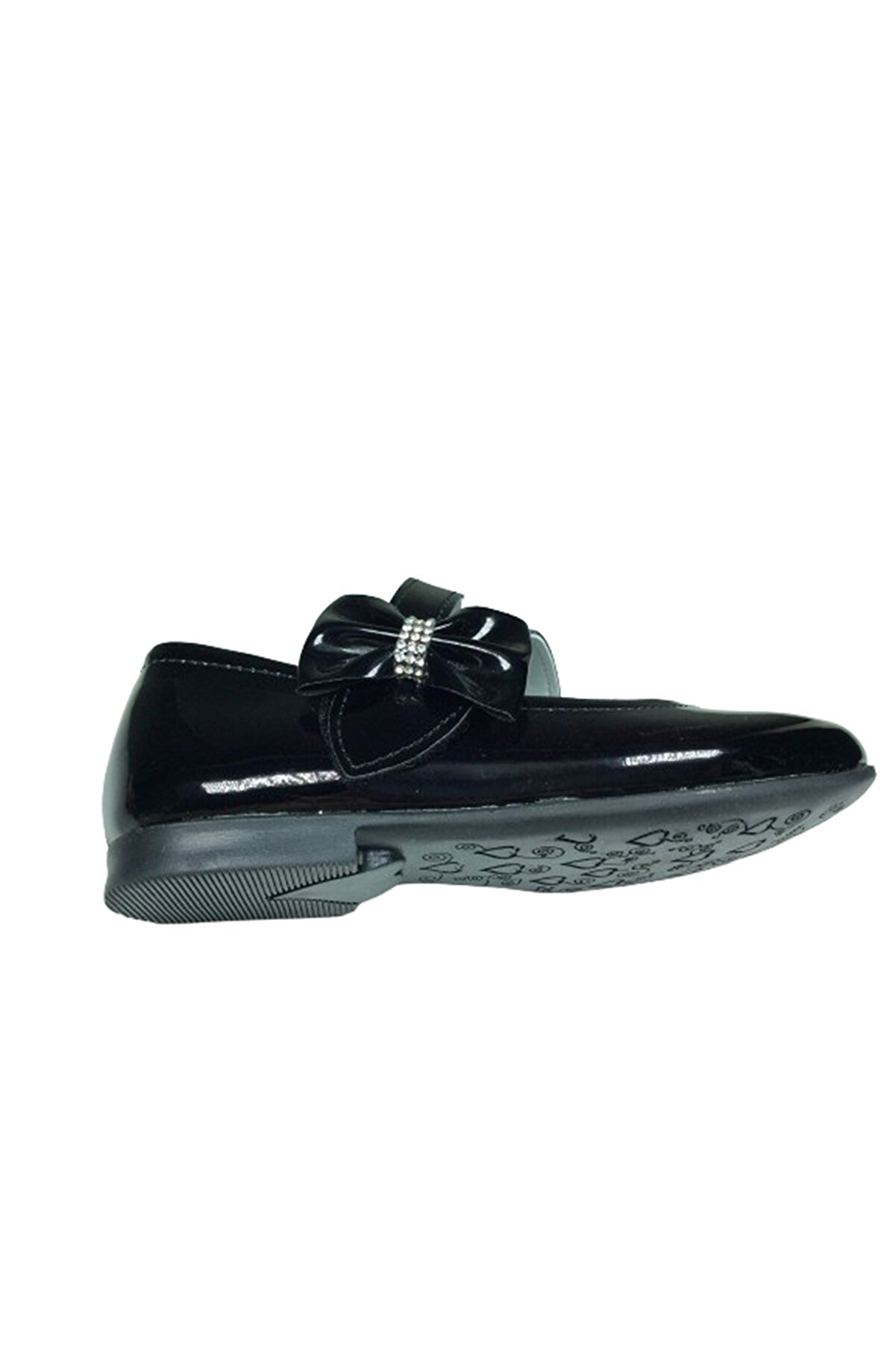 1010 Ort Emt Pati̇k Si̇yah Rugan Babet Çatal Bantlı Kız Çocuk Abi̇ye Ayakkabı Fantazi̇ Düğün