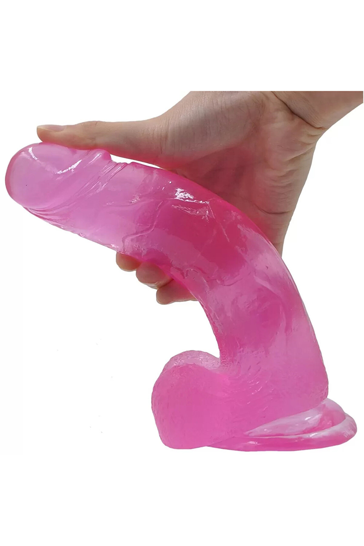 Meyrabest 20 Cm Jel Dokulu Yumuşak Di̇ldo Peni̇s - Jelly Studs Crystal Di̇ldo Large