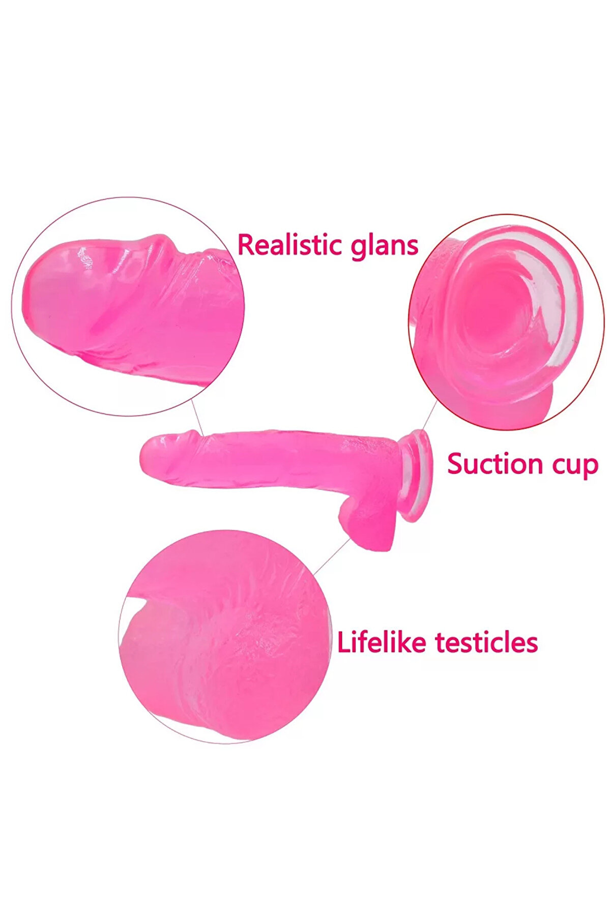 Meyrabest 20 Cm Jel Dokulu Yumuşak Di̇ldo Peni̇s - Jelly Studs Crystal Di̇ldo Large