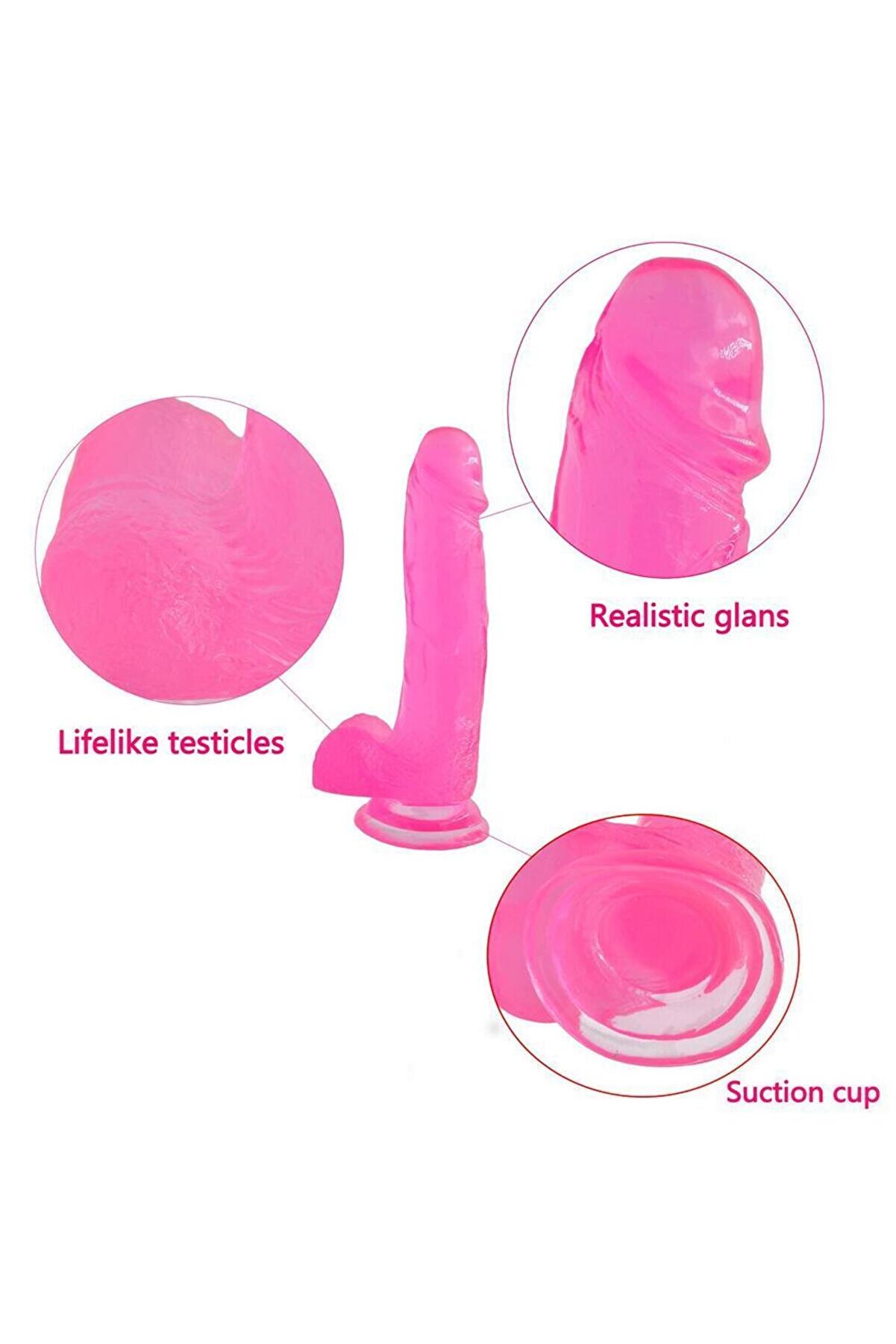 Meyrabest 20 Cm Jel Dokulu Yumuşak Di̇ldo Peni̇s - Jelly Studs Crystal Di̇ldo Large