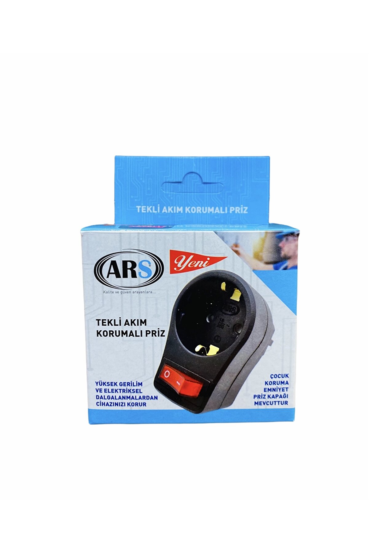 Ars Tekli̇ Aki̇m Korumali̇ Ve &Ccedil;ocuk Korumali̇ Anahtarli̇ Pri̇z /Y&uuml;ksek Geri̇li̇m/&Ccedil;ocuk Koruma