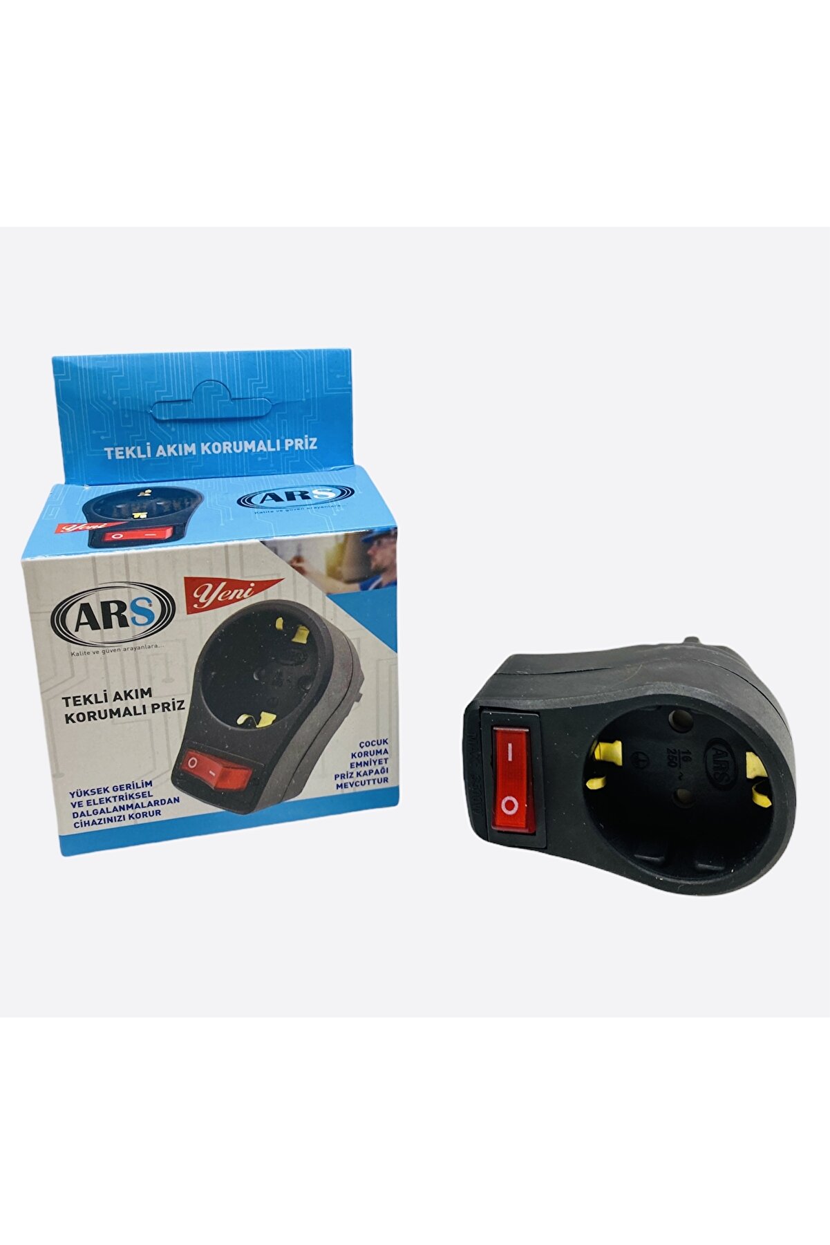 Ars Tekli̇ Aki̇m Korumali̇ Ve &Ccedil;ocuk Korumali̇ Anahtarli̇ Pri̇z /Y&uuml;ksek Geri̇li̇m/&Ccedil;ocuk Koruma