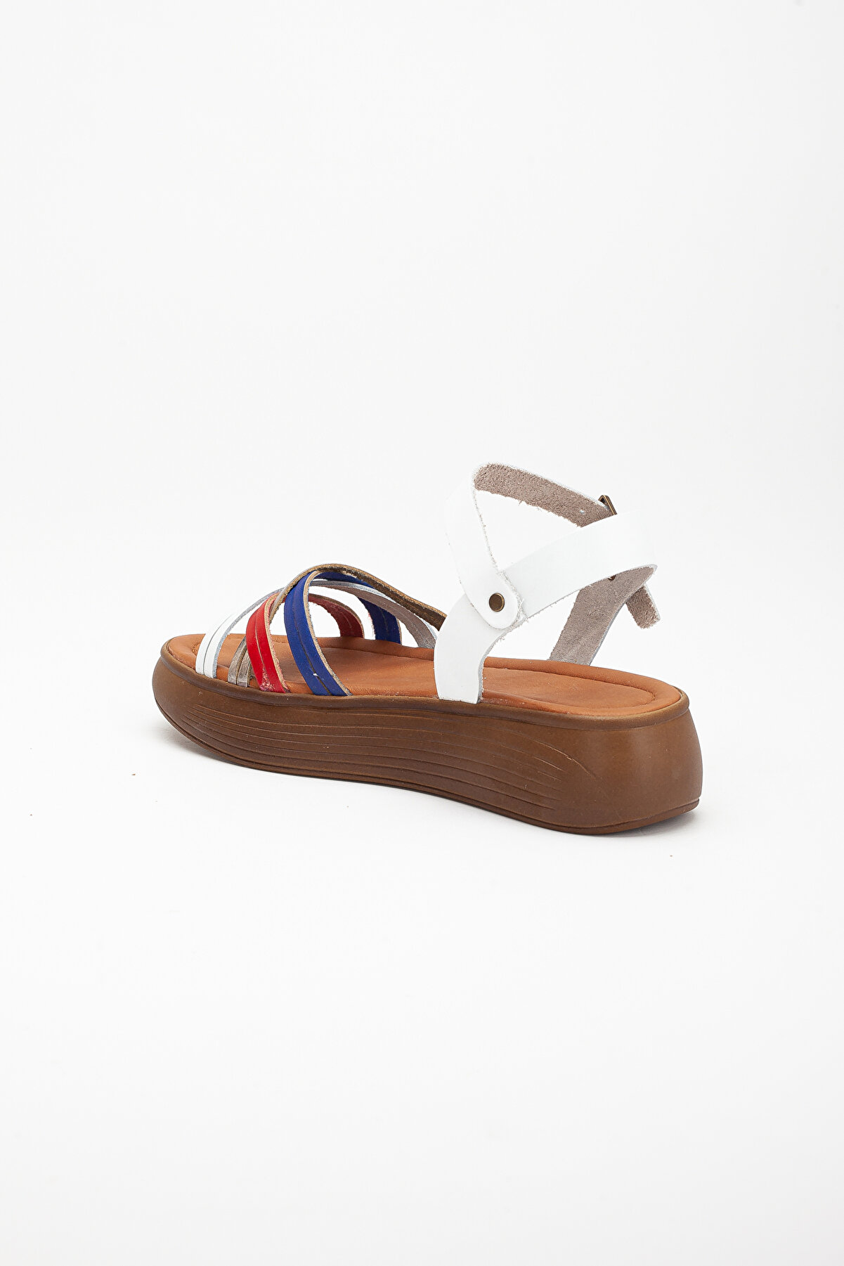 Gult Haki̇ki̇ Deri̇ Sandalet