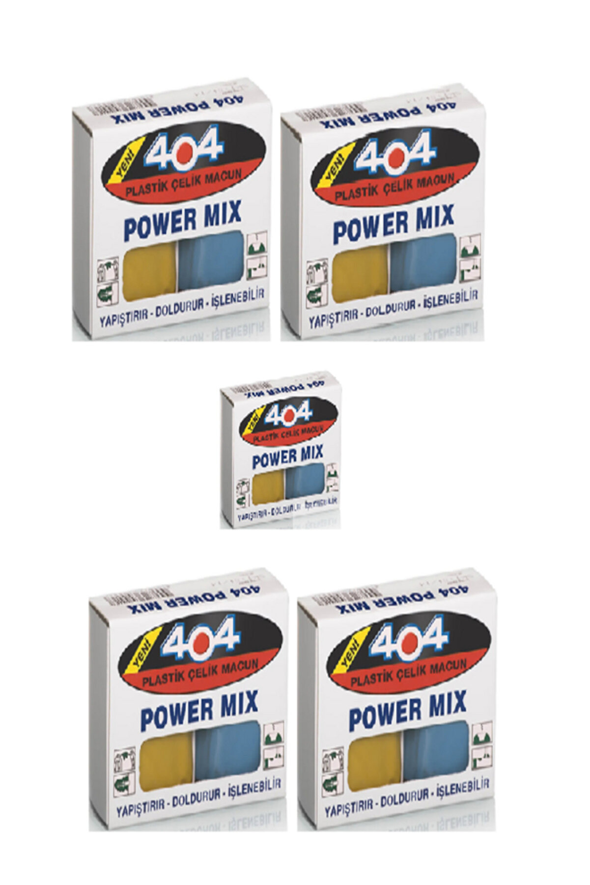 404 Power Mix Hamur Yapıştırıcı Mini 40 gram Güçlü Ve Küvetli Yapıştırıcı 5 Adet..