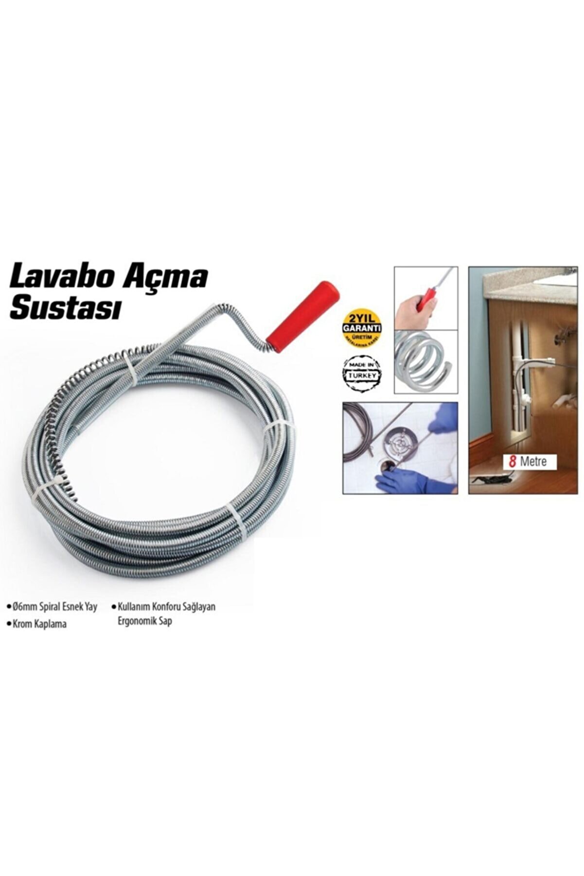Se&ccedil;ki̇n Trend Lavabo Ve Gi̇der Boruları A&ccedil;acağı - Lavabo A&ccedil;ma Sustası - 8Metre