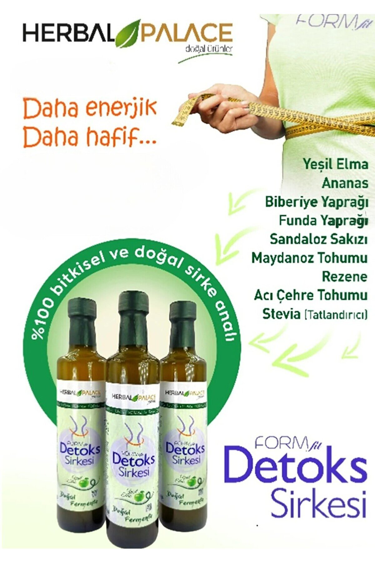 Detox Si̇rkesi̇ Yeşi̇l Elma Aromalı Formfi̇t 500 Ml