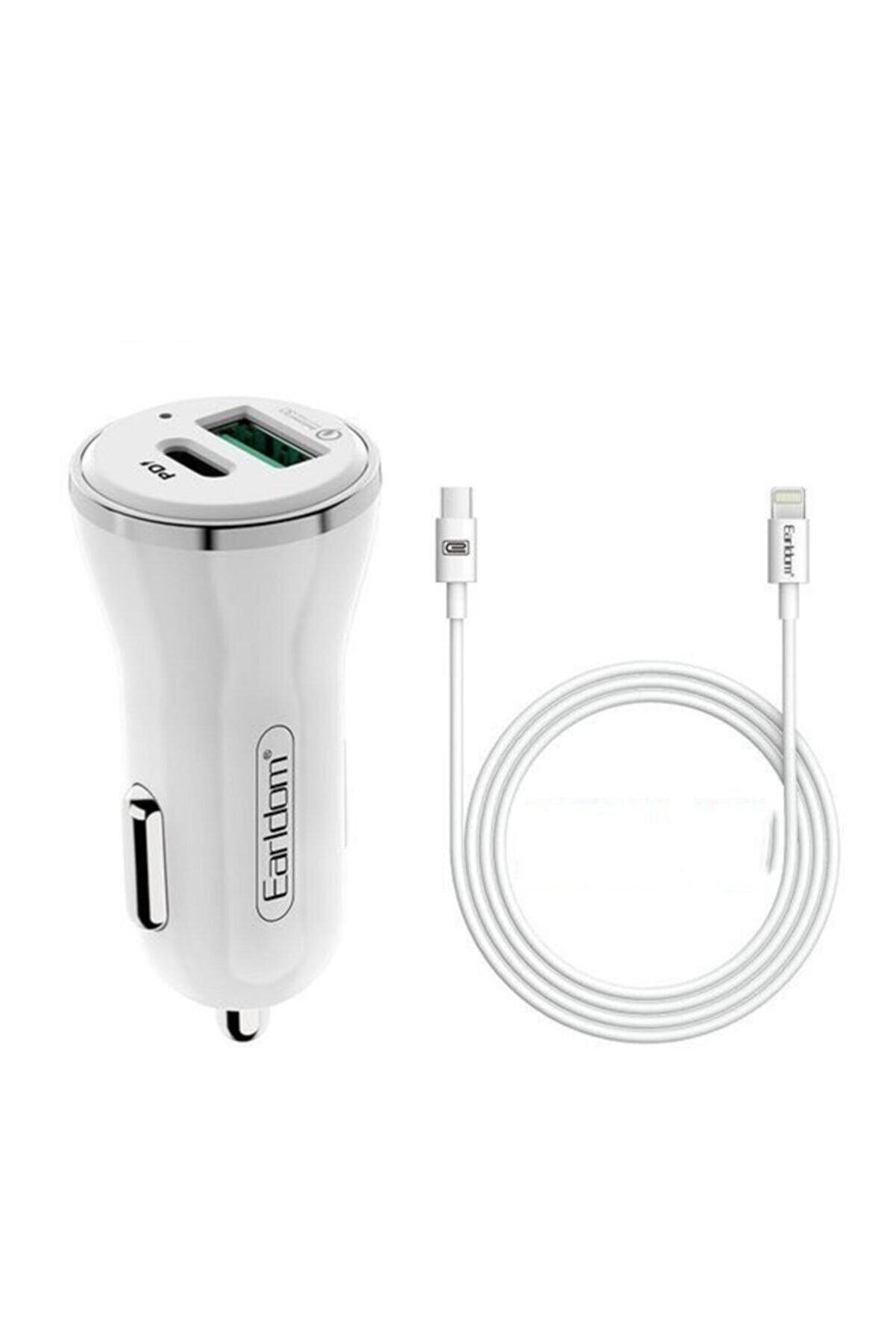 Junglee Ara&ccedil; &Ccedil;akmaklık Şarj Başlığı 2 Usb 12-24V 18W Qc3.0+Pd Hızlı Şarj Aleti̇ Type-C Ios Kablo