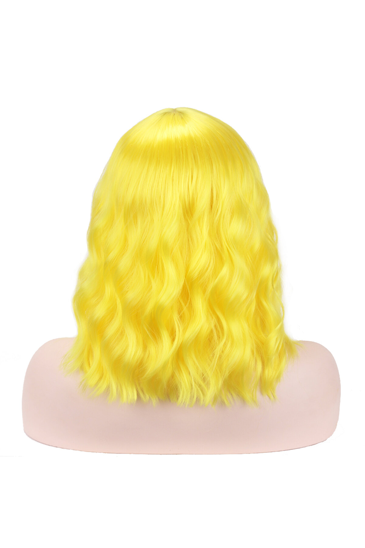 Go İthalat Sarı Renk Uzun Dalgalı Parti̇ Peruğu (4247)