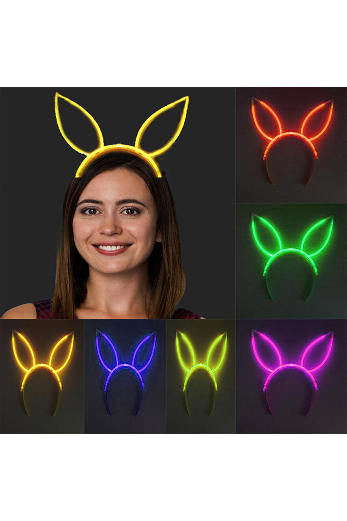 Go İthalat Karanlıkta Yanan Fosforlu Glow Ta&ccedil; 6 Renk 6 Adet (4247)