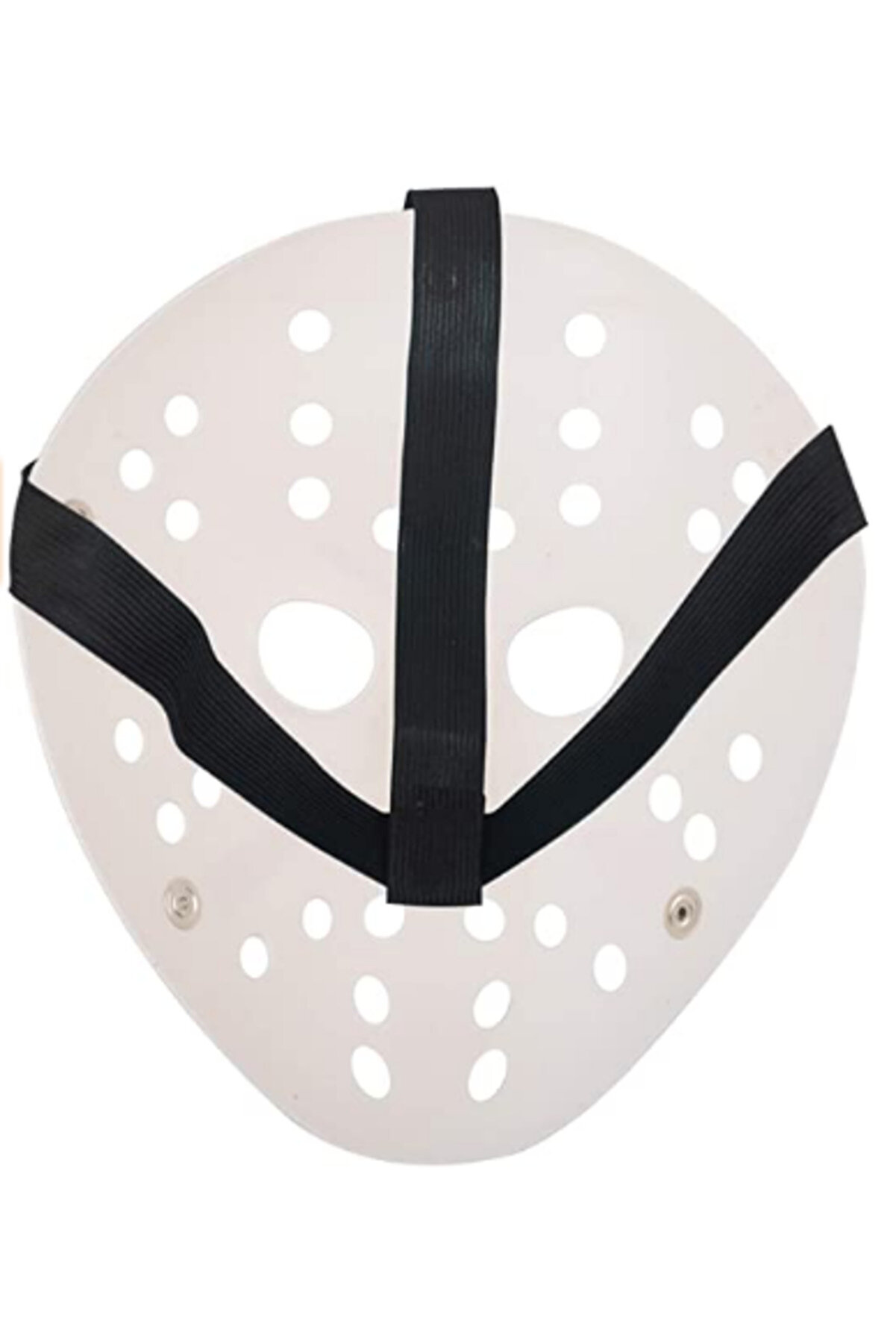 Go İthalat Beyaz Renk Kırmızı &Ccedil;i̇zgi̇li̇ Tam Y&uuml;z Hokey Jason Maskesi̇ Hanni̇bal Maskesi̇ (4247)