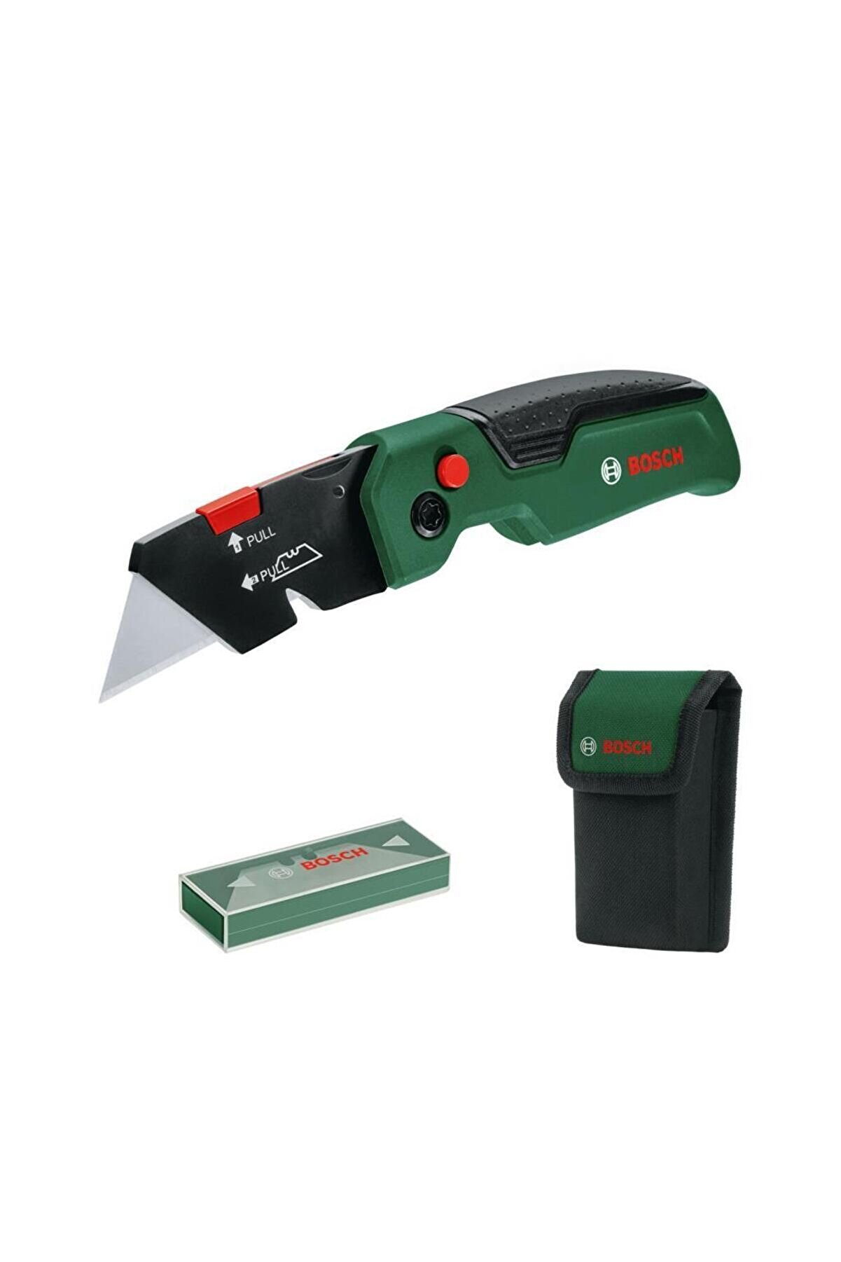 Bosch Premium Katlanabilir Maket Bıçağı + Kumaş Çanta + 10 Bıçak - 1600A02W7M