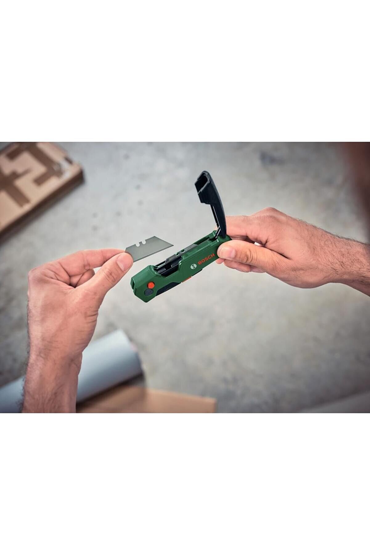 Premi̇um Katlanabi̇li̇r Maket Bıçağı + Kumaş Çanta + 10 Bıçak - 1600A02W7M