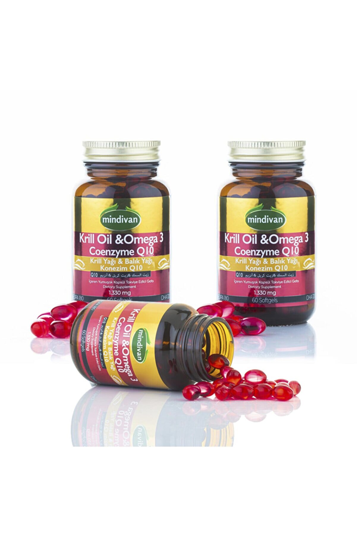 Mindivan Krill Oil 3 & Coenzyme Q10 X 3 Adet