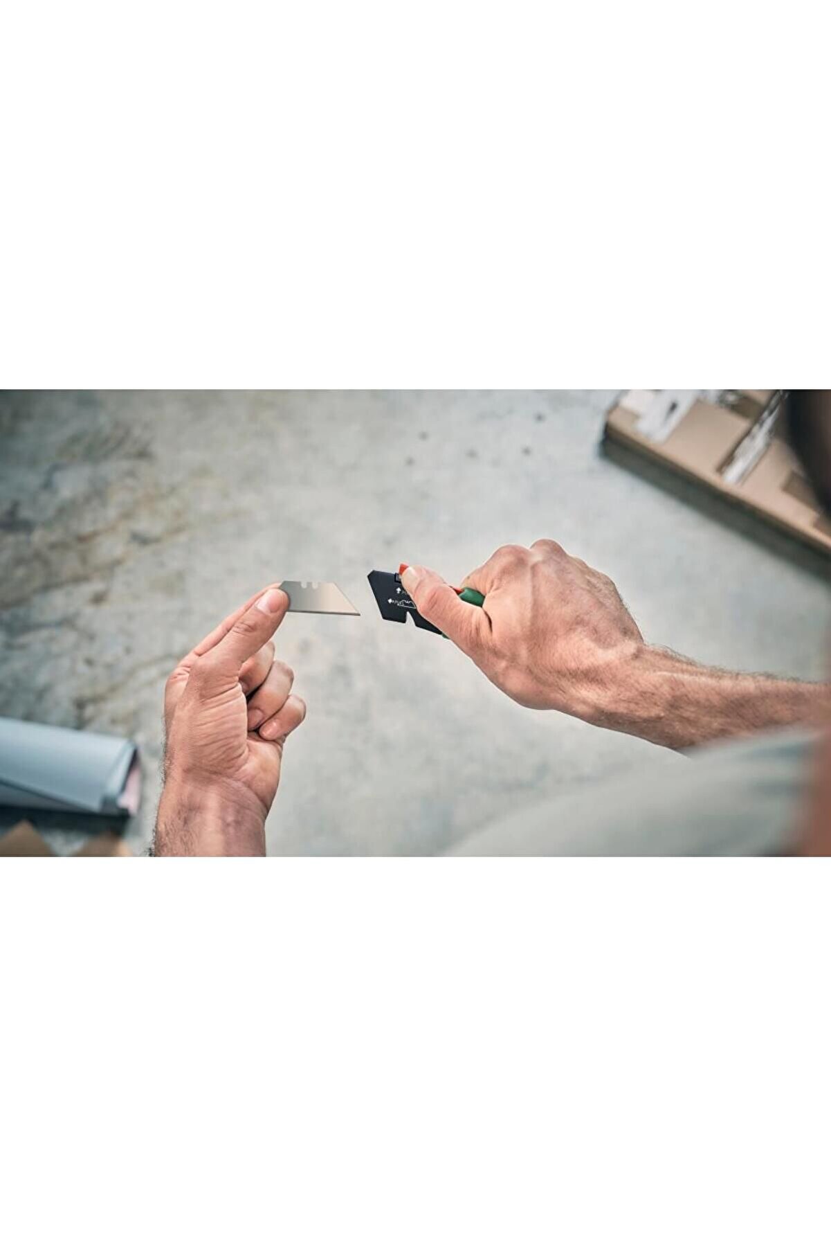 Premi̇um Katlanabi̇li̇r Maket Bıçağı + Kumaş Çanta + 10 Bıçak - 1600A02W7M