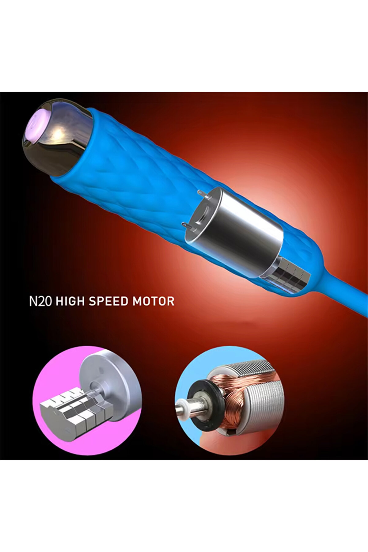 Erox Flexi̇ble Power Massager Urethral Vi̇brator