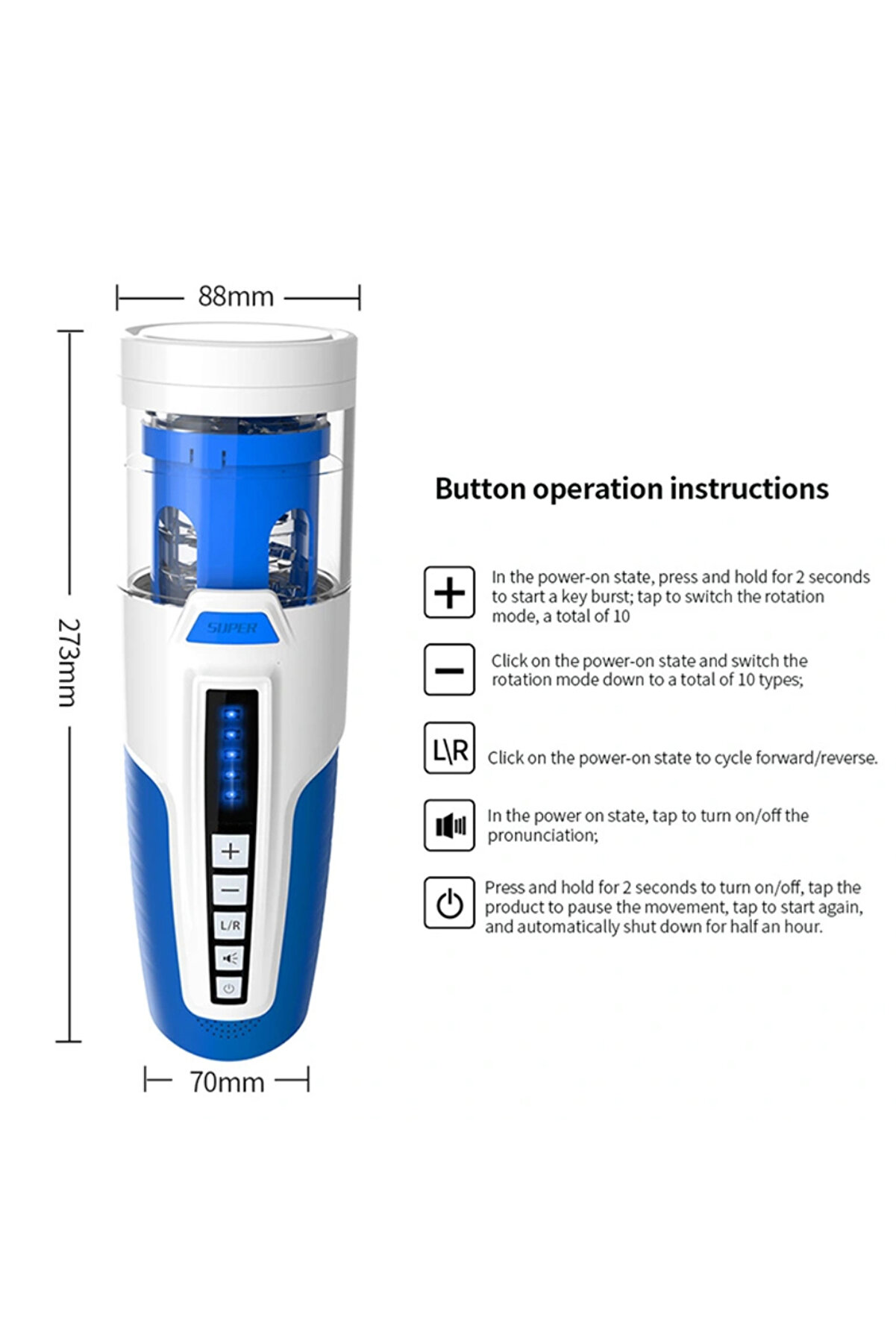 Erox Frenzy Whi̇rlpool Masturbati̇on Cup İleri̇ Geri̇ Hareketli̇ Vaji̇na