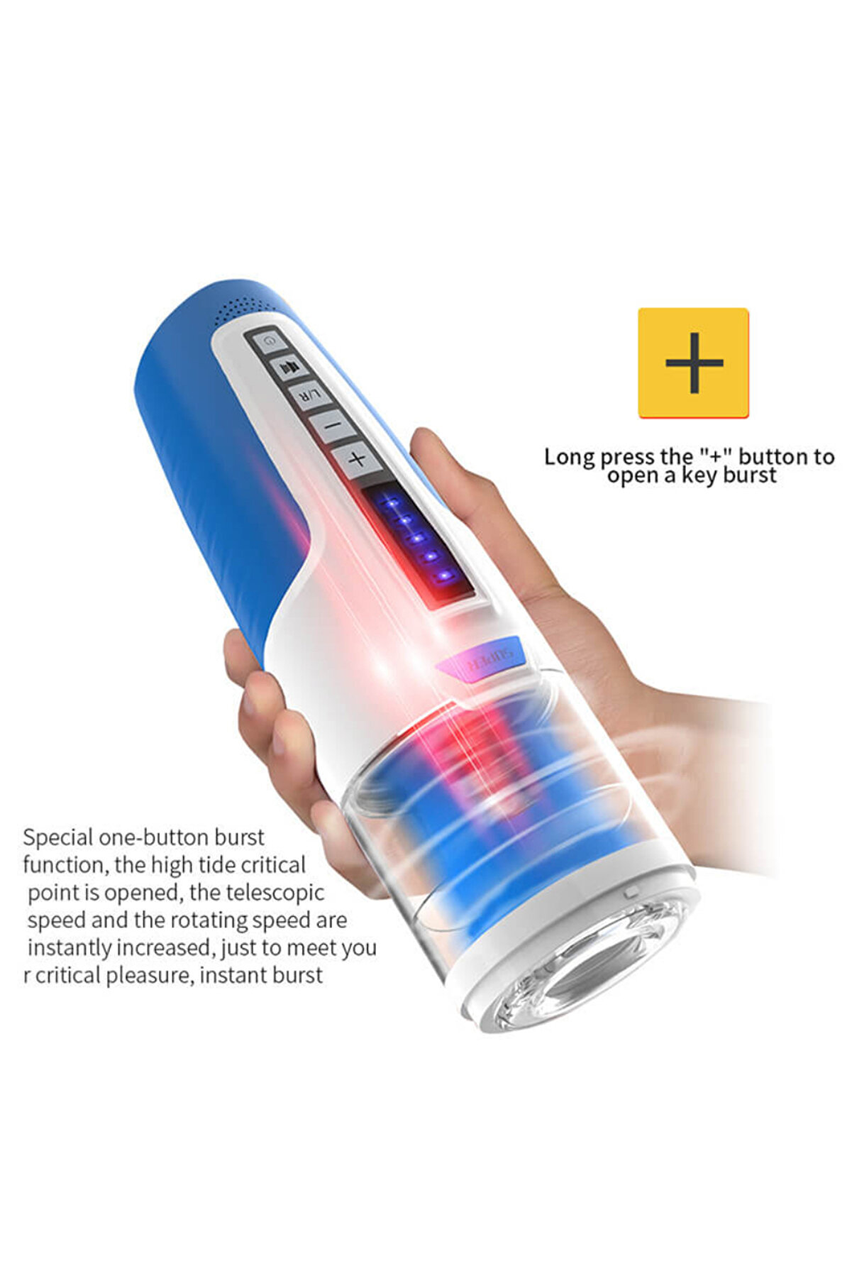 Erox Frenzy Whi̇rlpool Masturbati̇on Cup İleri̇ Geri̇ Hareketli̇ Vaji̇na