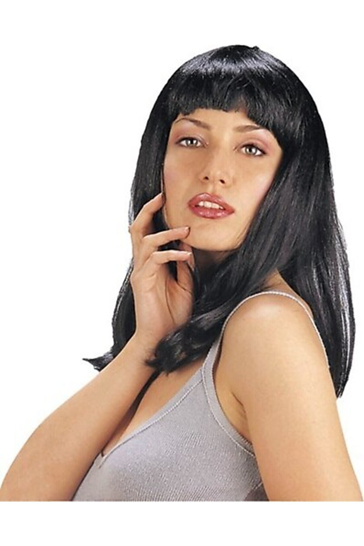 Go İthalat Si̇yah Renk Uzun Parti̇ Peruğu (4130)