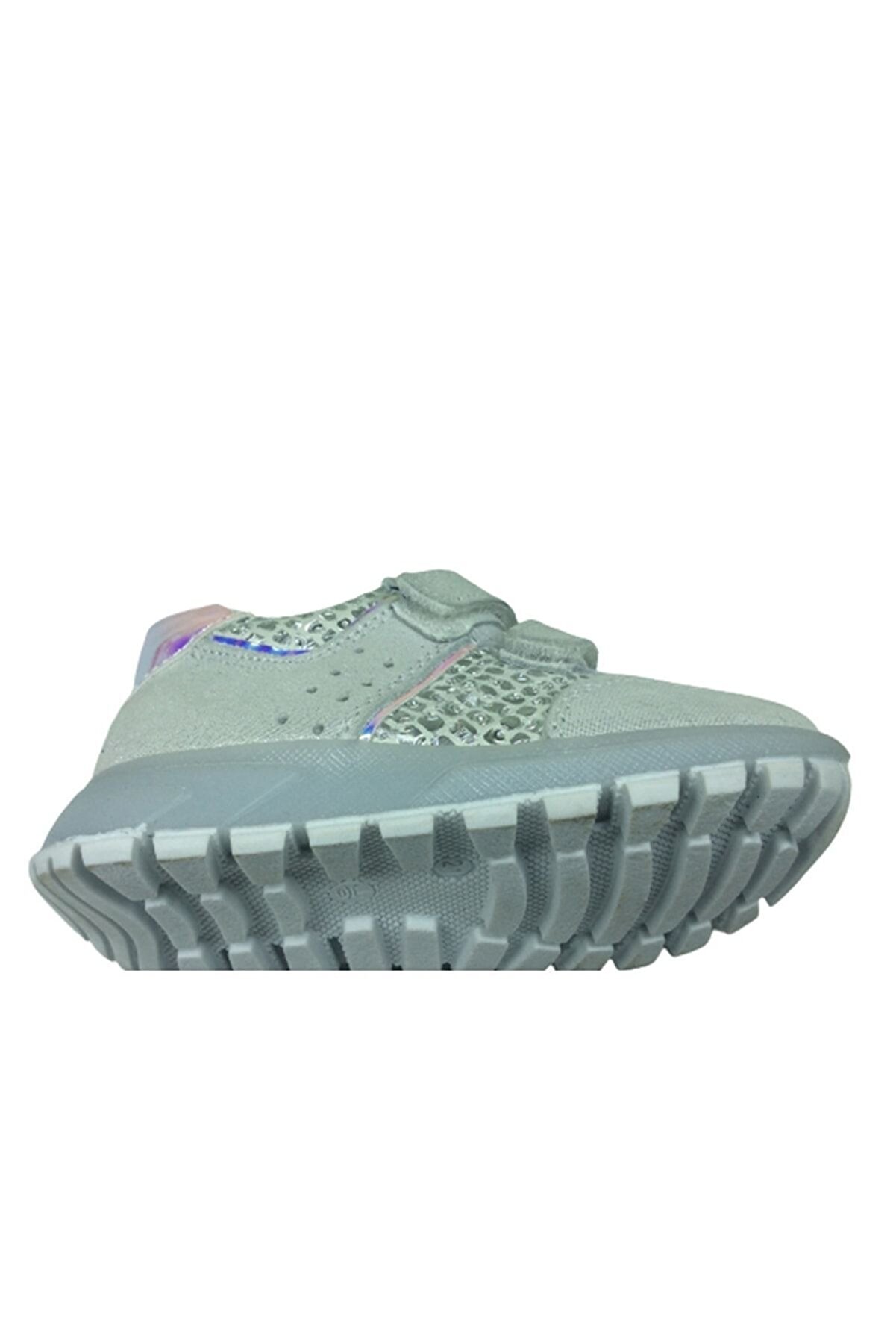 Bebe Kız Çocuk Spor Ayakkabı Gümüş Baskılı Cırtlı%100Derı Anatomi̇k